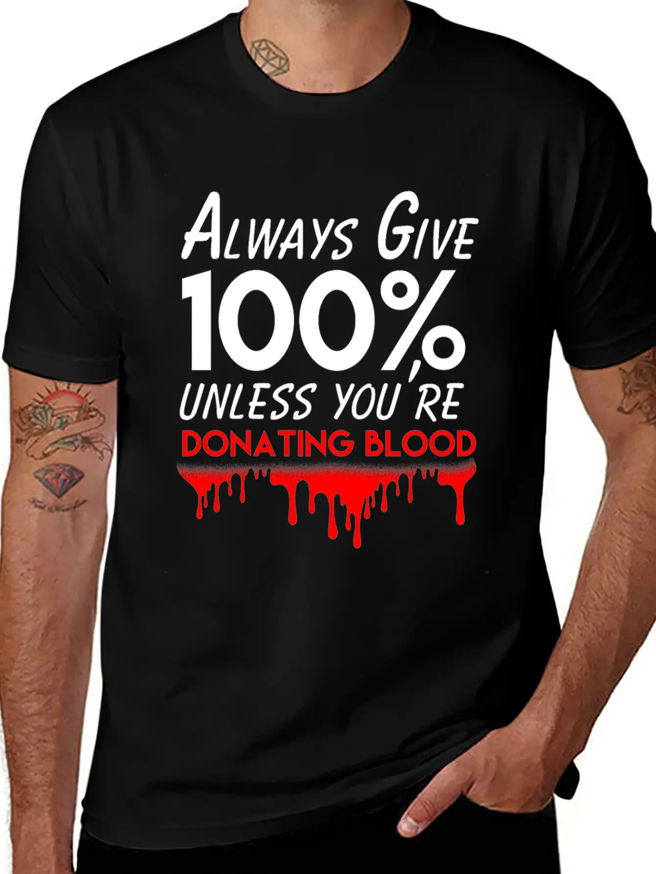Always Give 100% Bodybuilding Exercise Workout Classic Fit Graphic Tee For Daily Comfort – Unisex Cotton Shirt