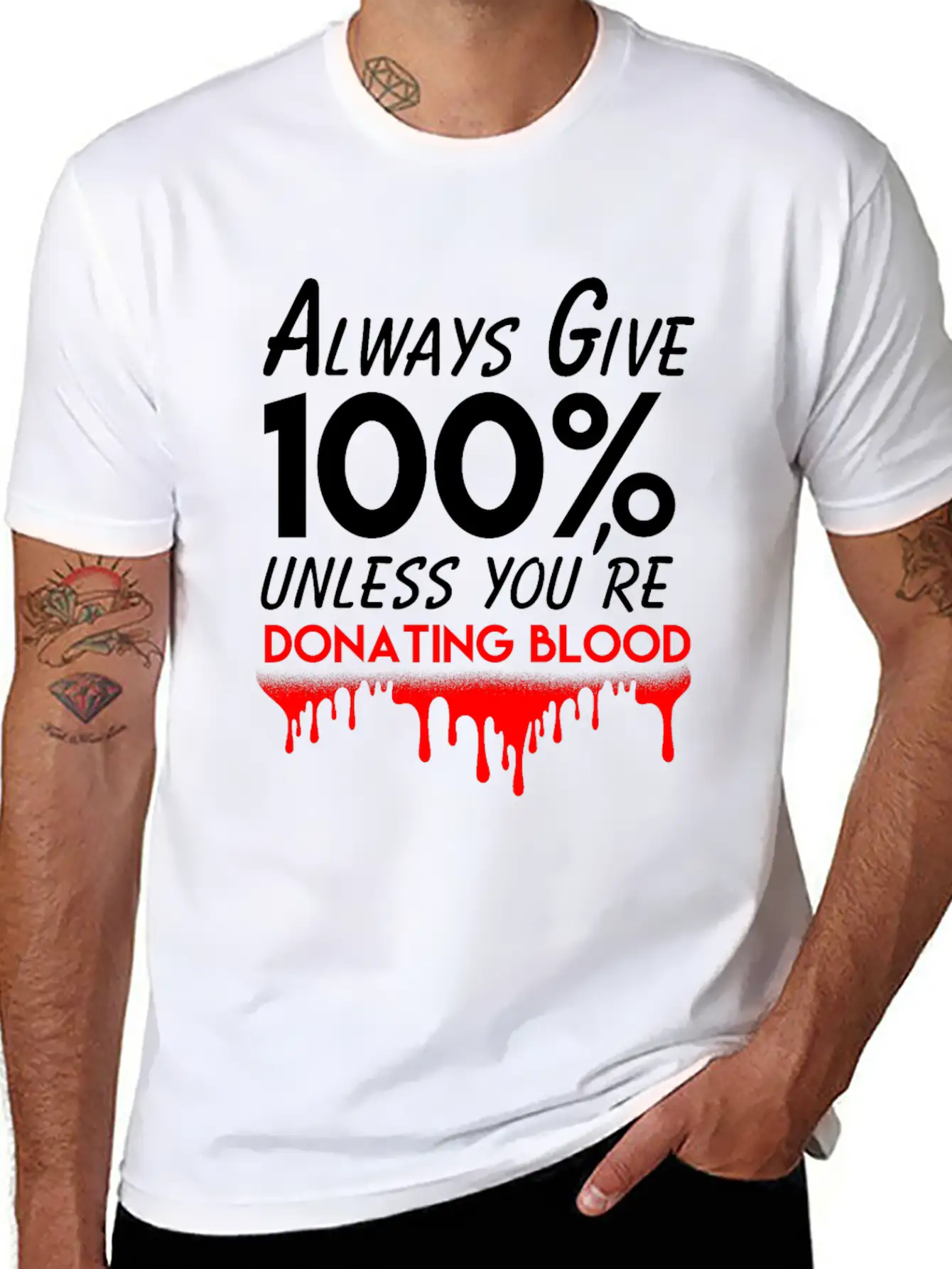 Always Give 100% Bodybuilding Exercise Workout Classic Fit Graphic Tee For Daily Comfort – Unisex Cotton Shirt