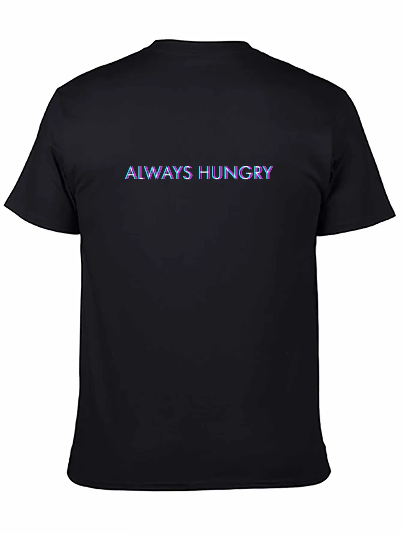 Always Hungry Anaglyph Glitch Art Vaporwave Gift Classic Fit Graphic Tee For Daily Comfort – Unisex Cotton Shirt