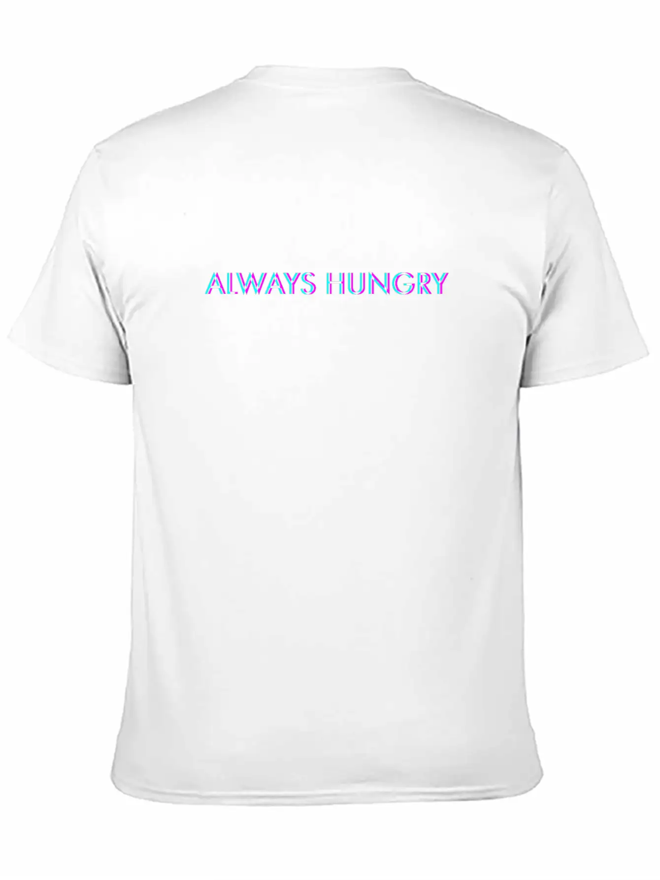 Always Hungry Anaglyph Glitch Art Vaporwave Gift Classic Fit Graphic Tee For Daily Comfort – Unisex Cotton Shirt