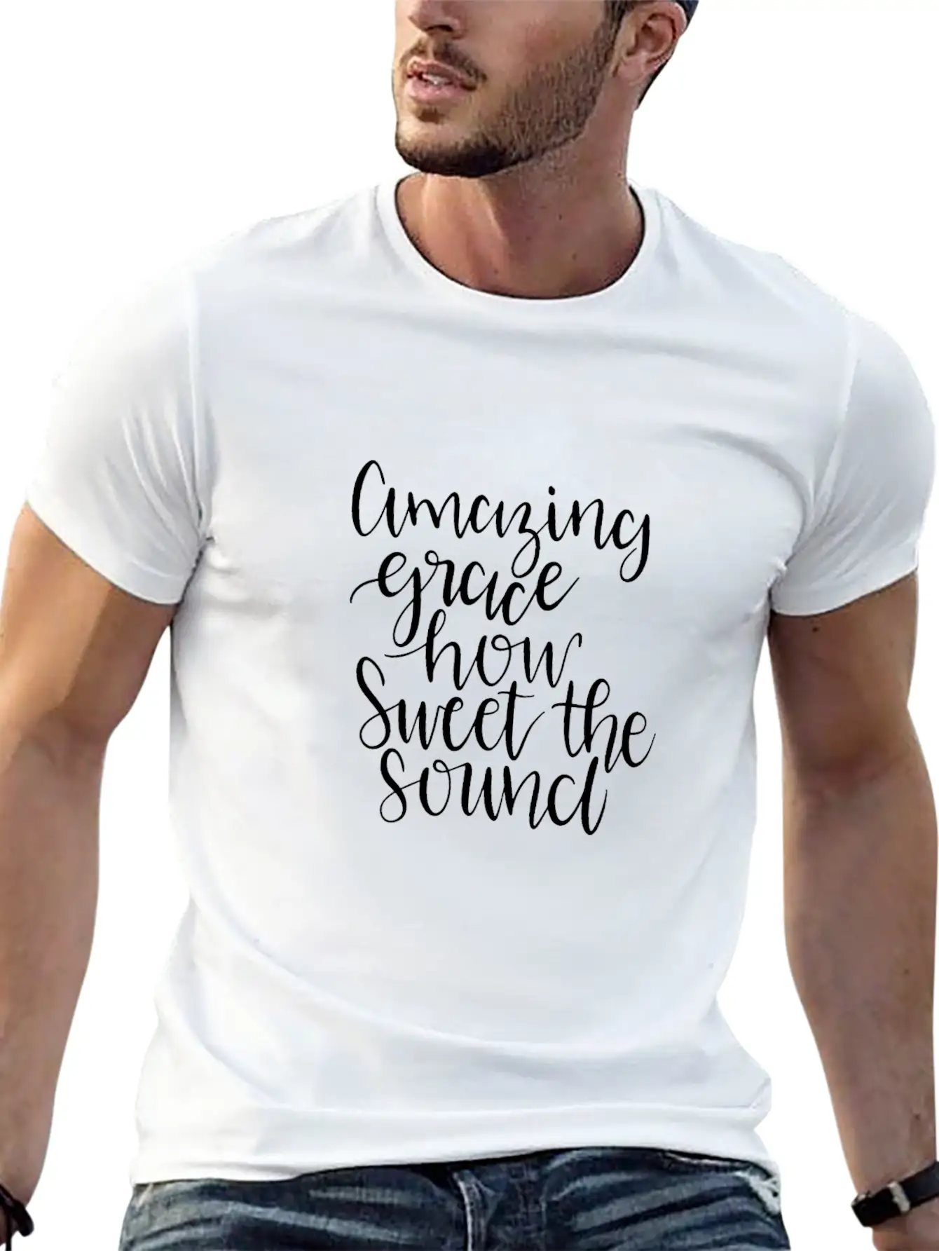 Amazing Grace How Sweet The Sound Relaxed Everyday Tee – Lightweight And Durable Cotton