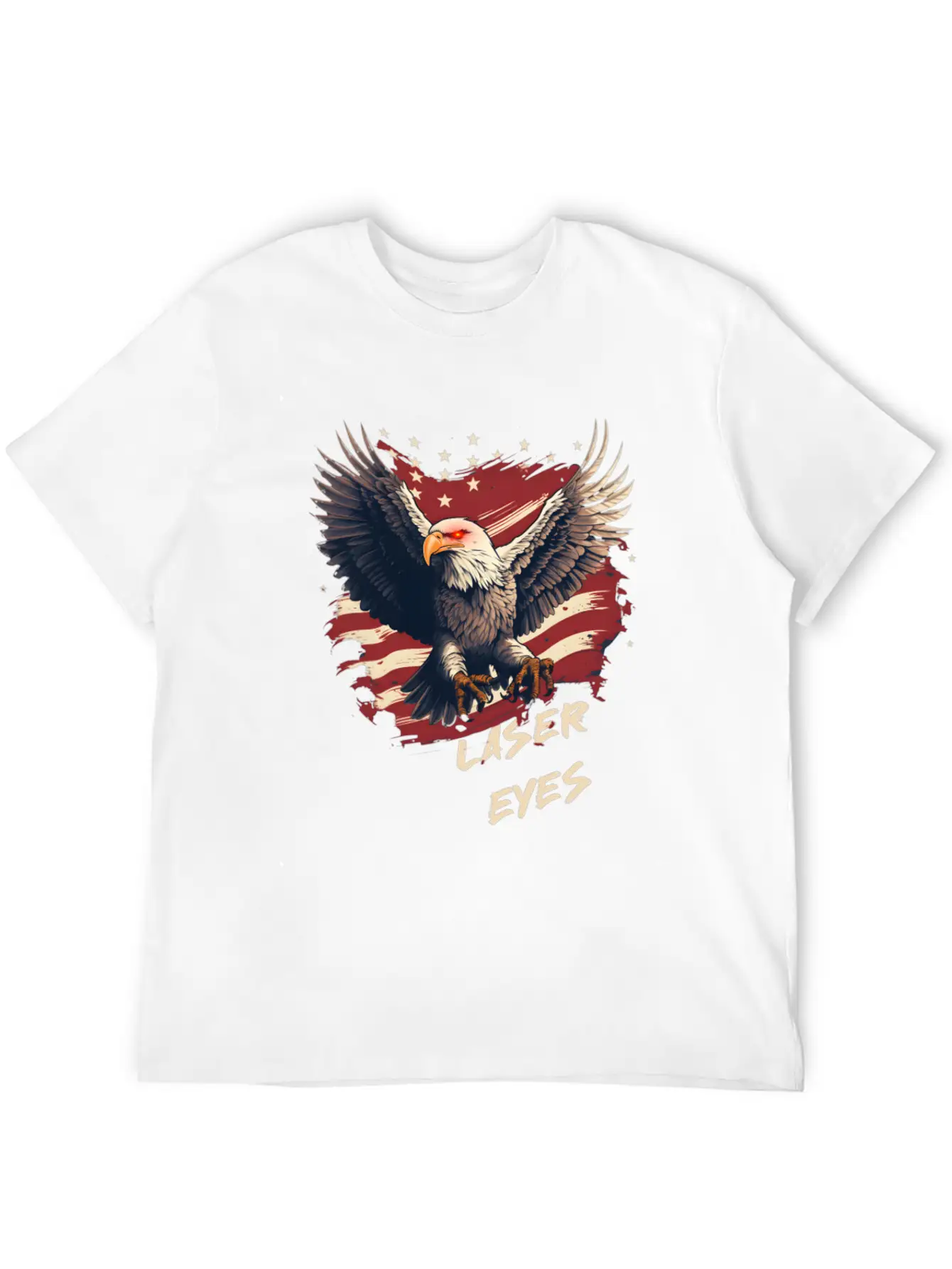 American Eagle Bitcoin Laser Eyes Essential Cotton Tee For Daily Outfits – Unisex Style