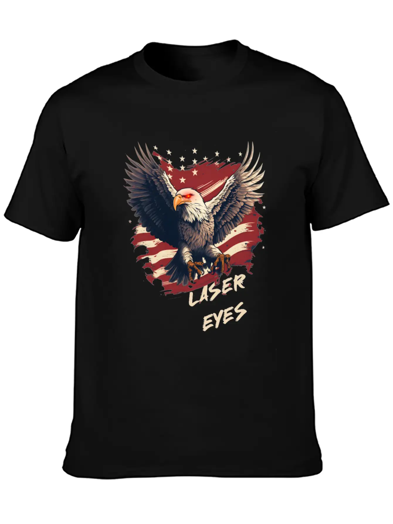American Eagle Bitcoin Laser Eyes Essential Cotton Tee For Daily Outfits – Unisex Style