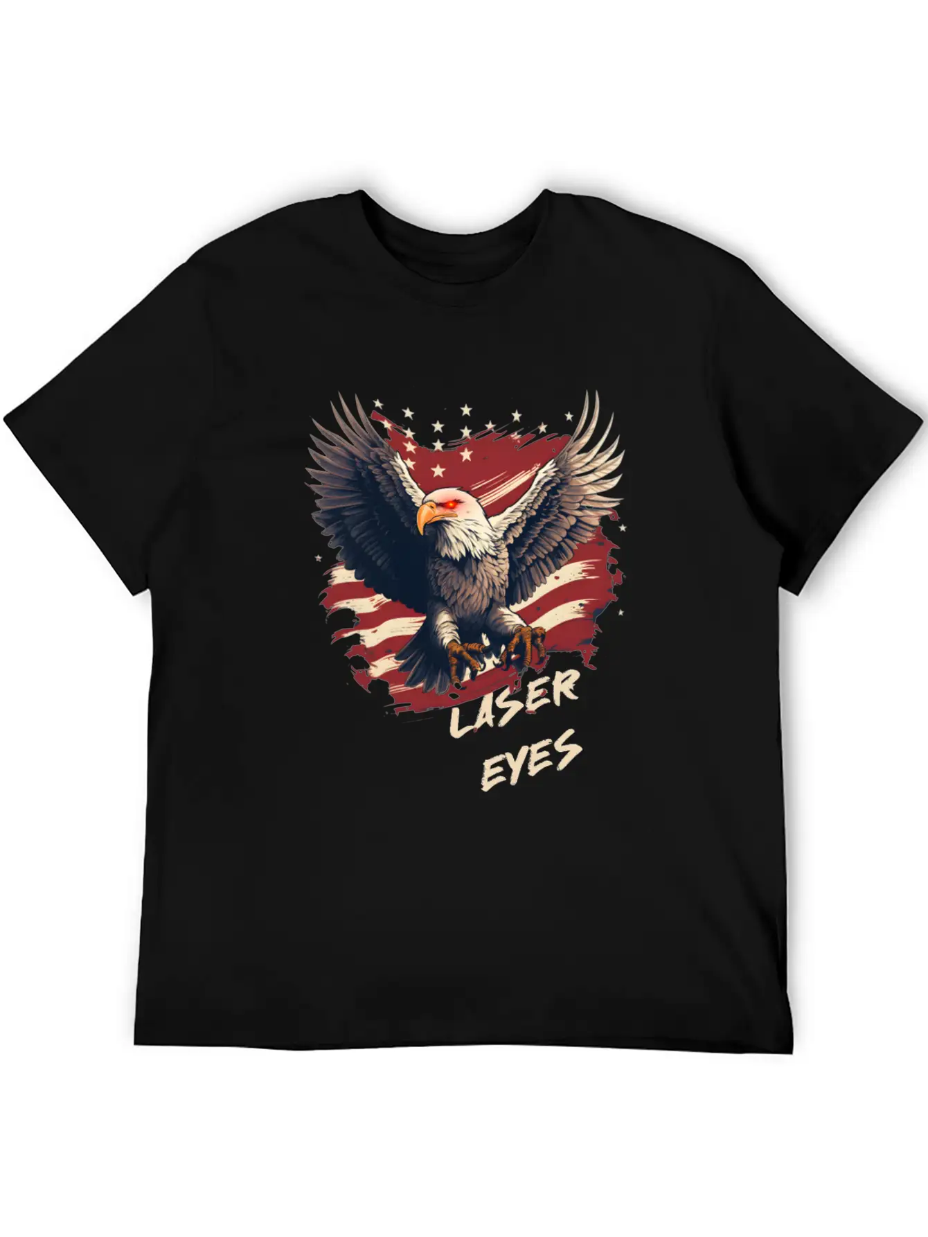 American Eagle Bitcoin Laser Eyes Essential Cotton Tee For Daily Outfits – Unisex Style