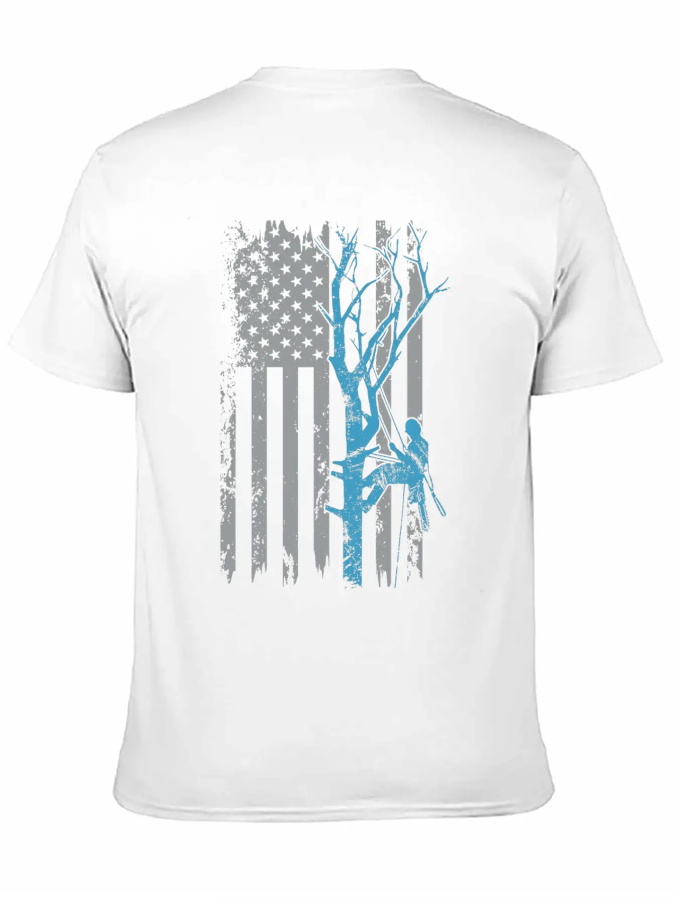 American Flag Arborist Gift For Men Cool Tree Love Stylish Everyday T-Shirt – Unisex Basic Cotton Tee