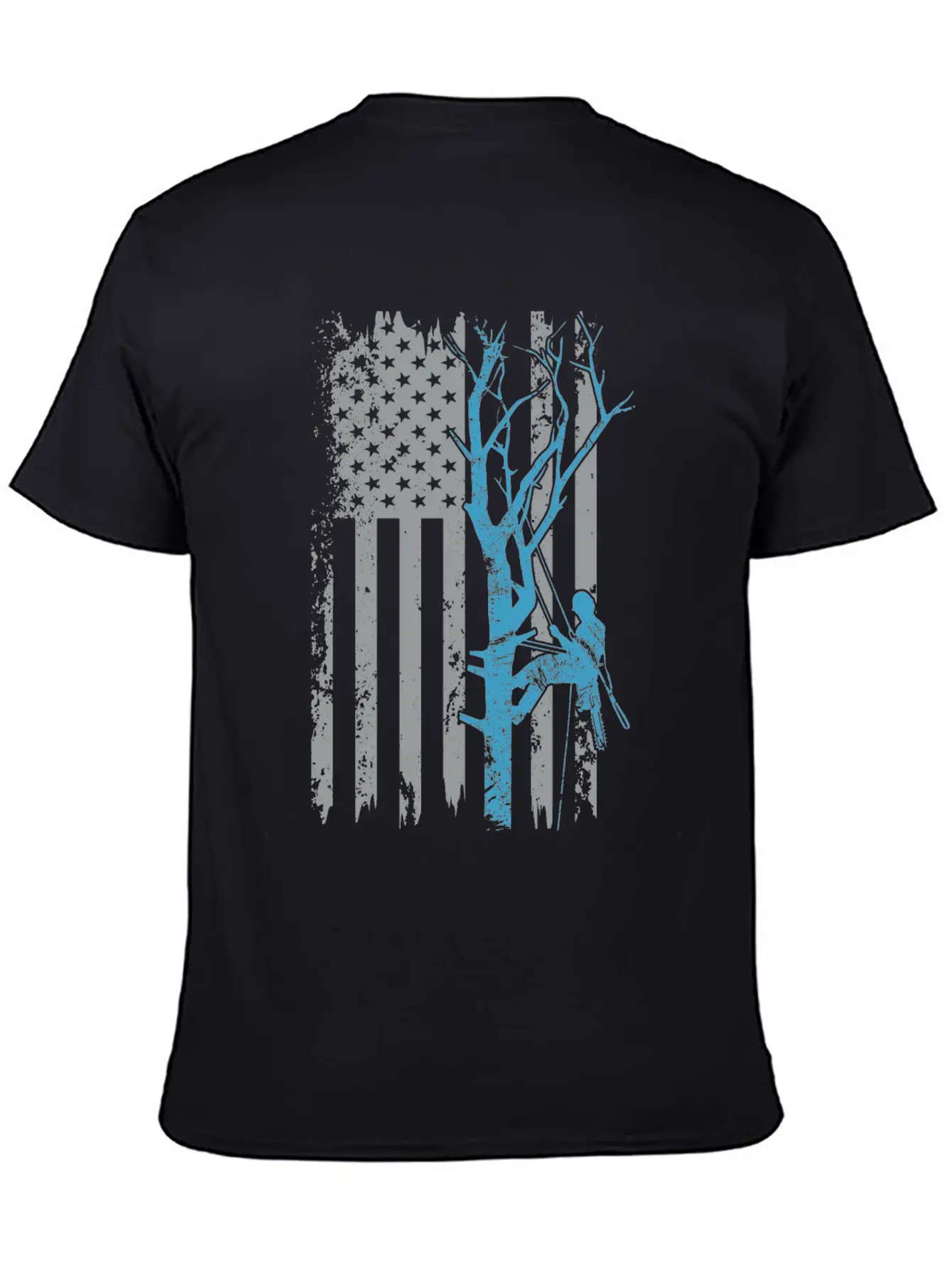American Flag Arborist Gift For Men Cool Tree Love Stylish Everyday T-Shirt – Unisex Basic Cotton Tee