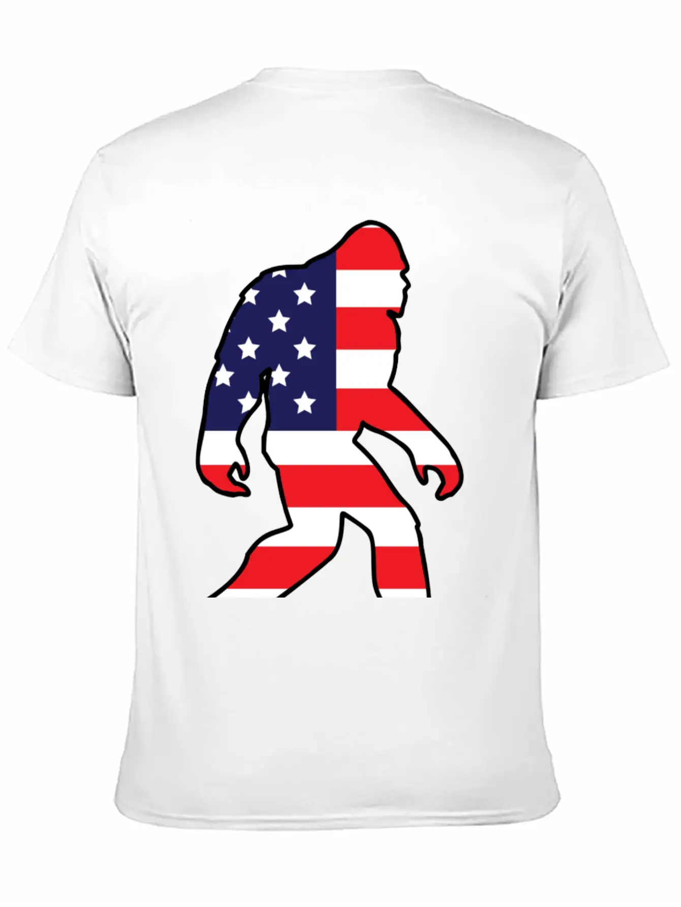 American Flag Bigfoot Basic Graphic T-Shirt – Daily Comfort In Soft Cotton