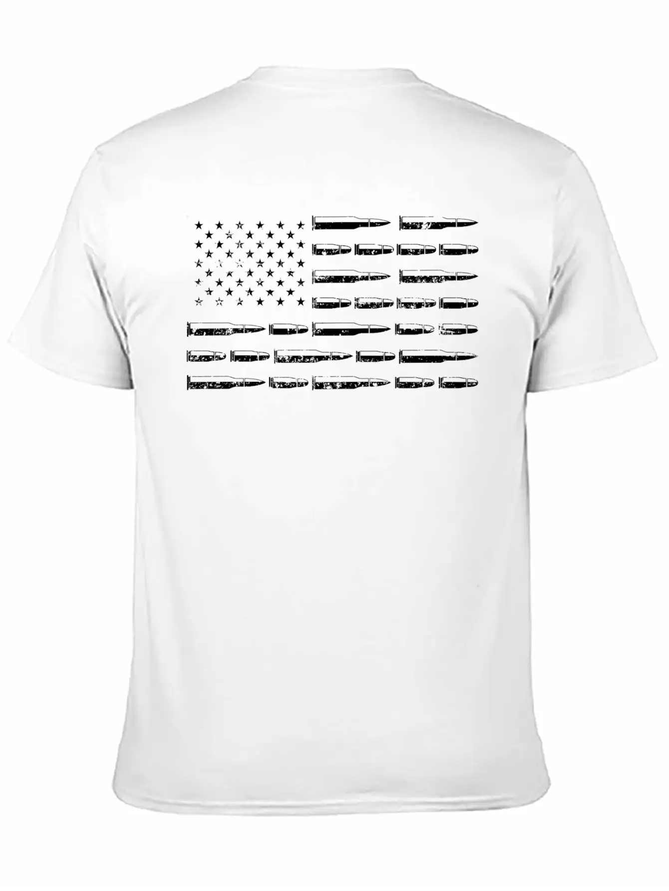 American Flag Bullet Ammo - Patriotic USA Modern Fit Casual T-Shirt – Clean And Versatile Design