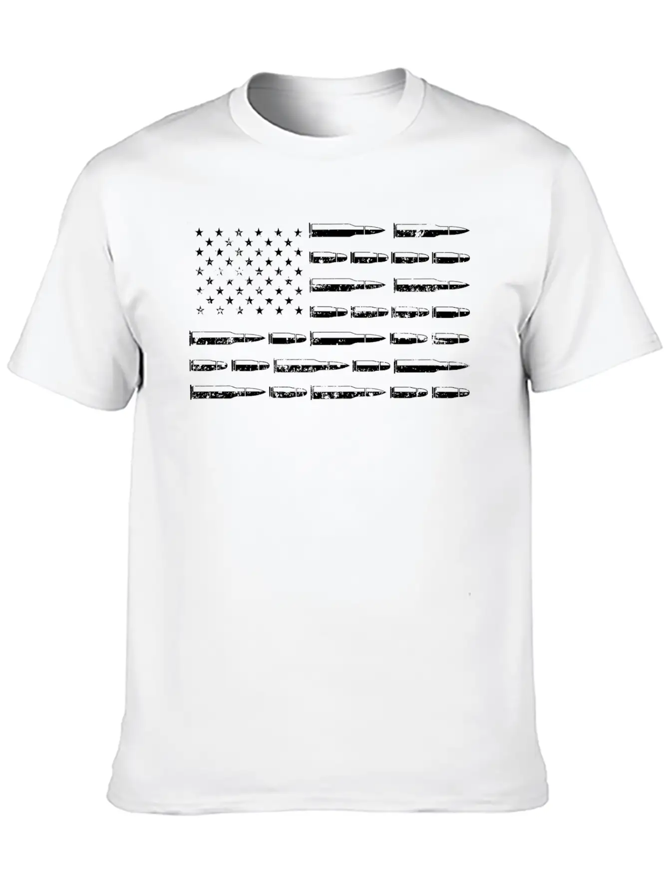 American Flag Bullet Ammo - Patriotic USA Modern Fit Casual T-Shirt – Clean And Versatile Design
