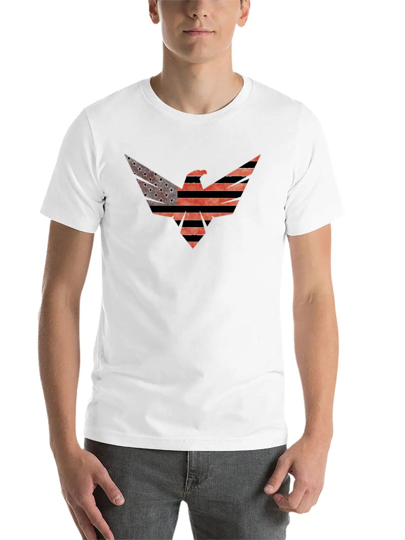 American Flag Eagle Basic Graphic T-Shirt – Daily Comfort In Soft Cotton
