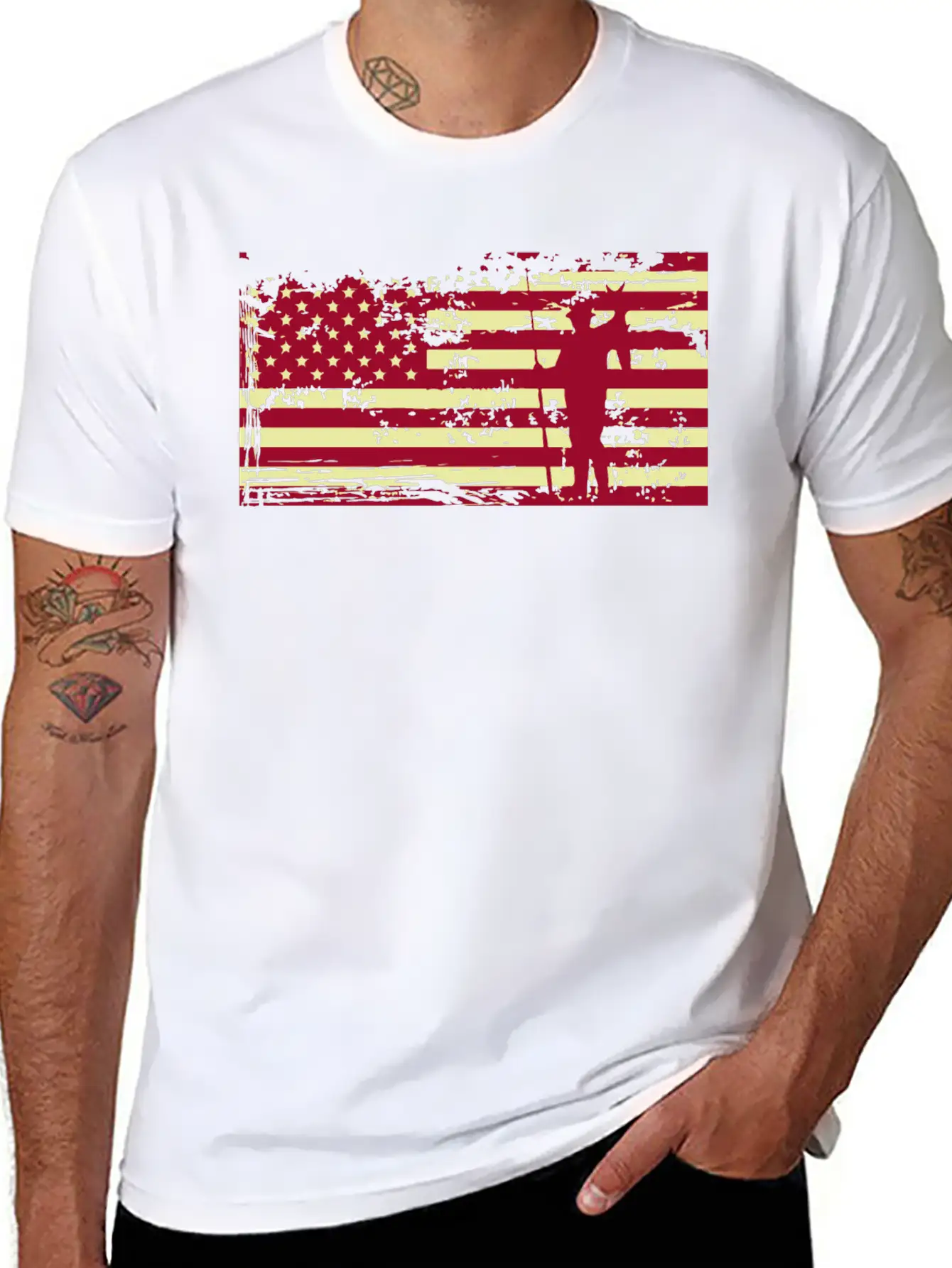 American Flag Fishing Basic Graphic T-Shirt – Daily Comfort In Soft Cotton