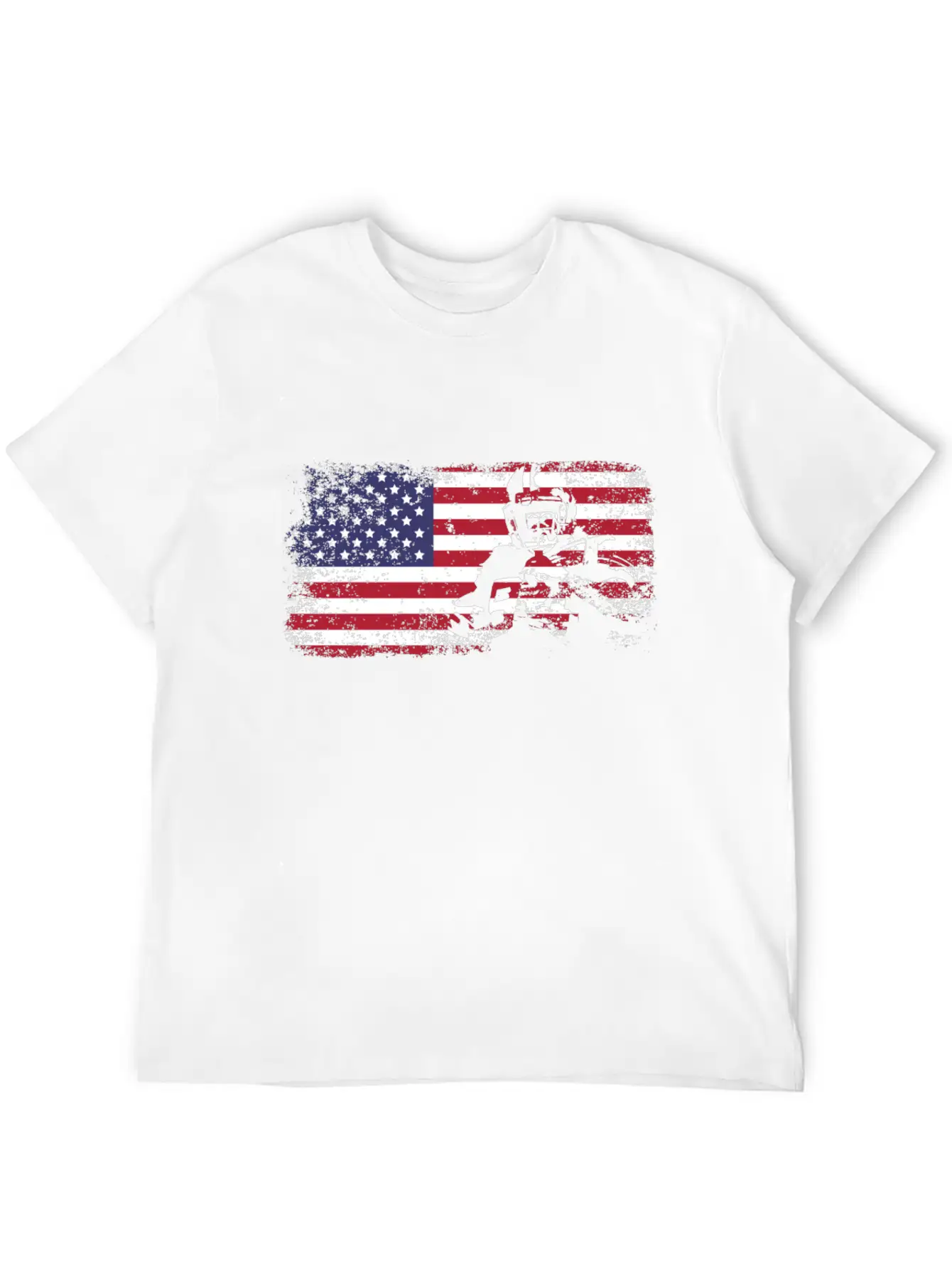 American Flag Football Basic Graphic T-Shirt – Daily Comfort In Soft Cotton