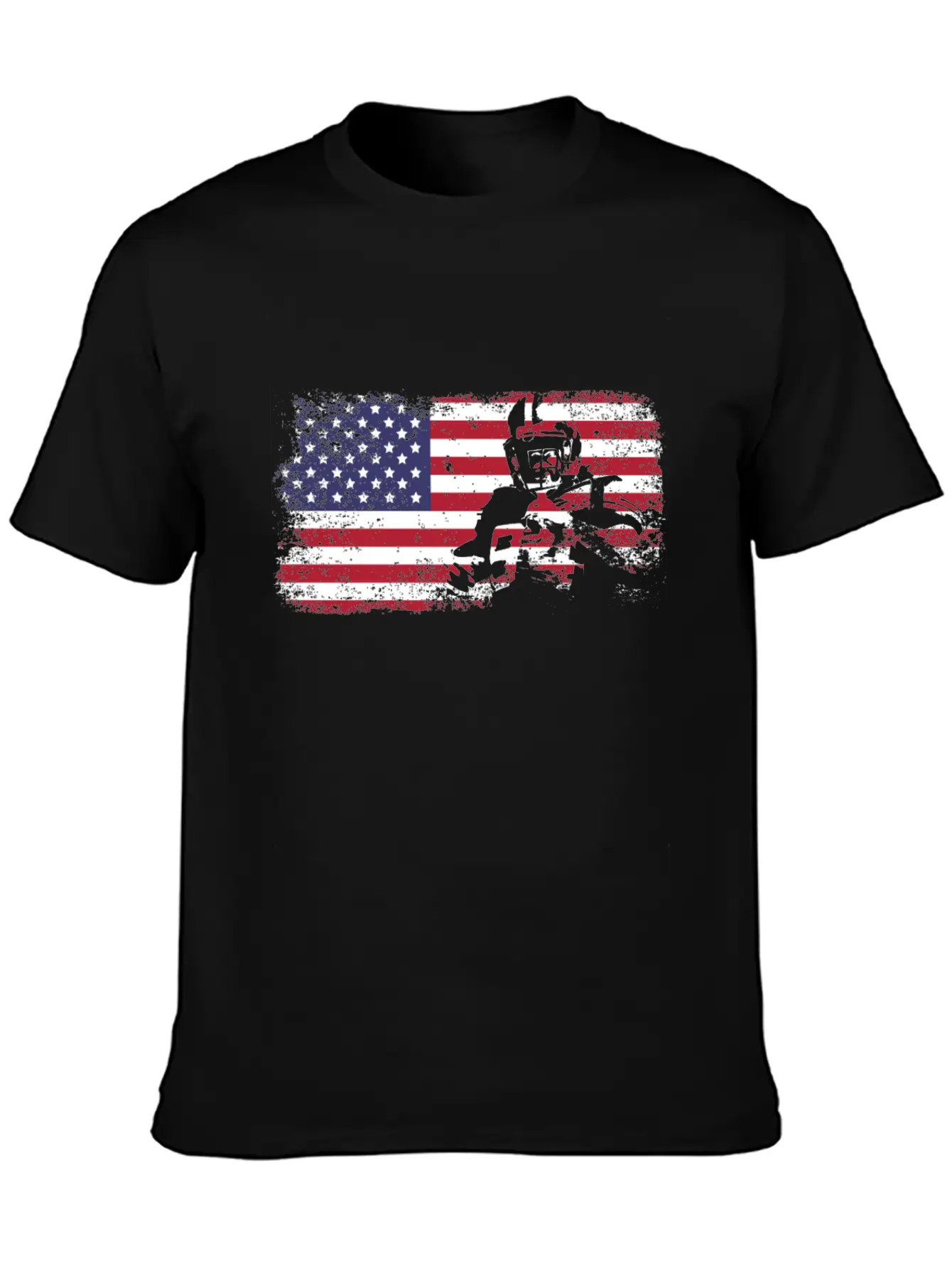 American Flag Football Basic Graphic T-Shirt – Daily Comfort In Soft Cotton