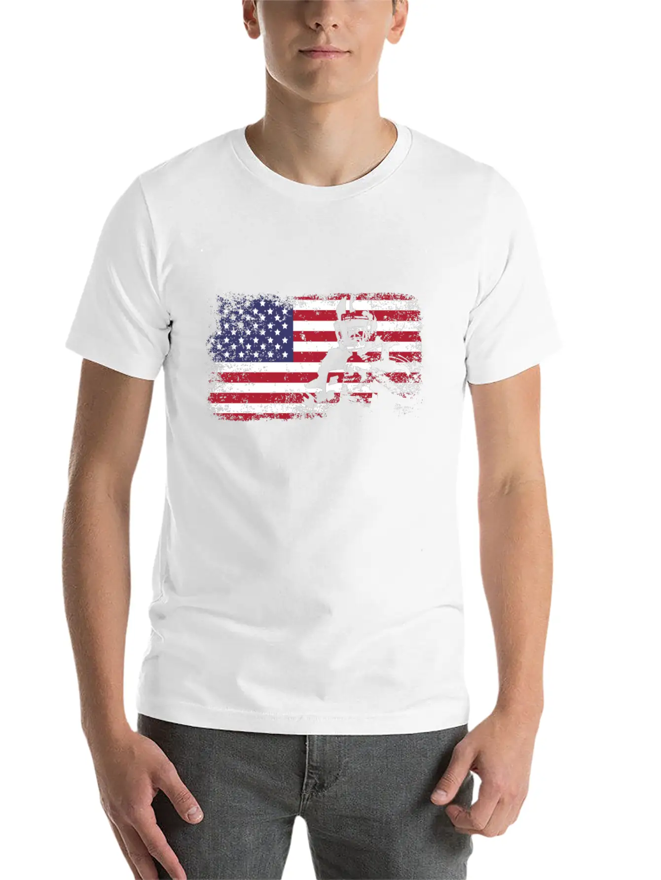 American Flag Football Basic Graphic T-Shirt – Daily Comfort In Soft Cotton