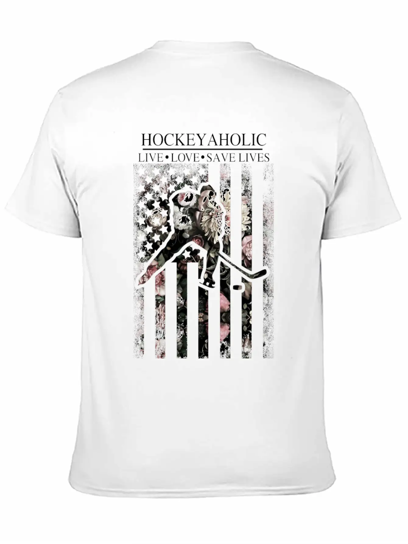 American Flag Hockey Unisex Casual T-Shirt – Clean Design For Daily Comfort