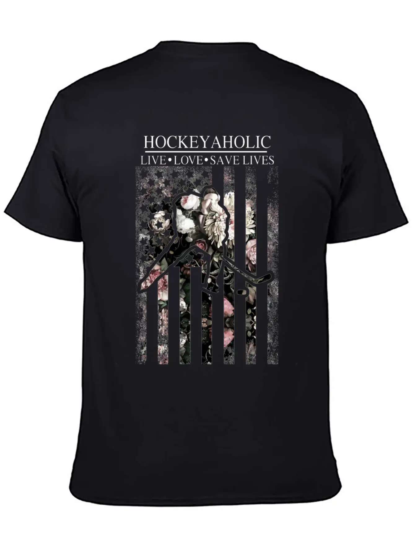 American Flag Hockey Unisex Casual T-Shirt – Clean Design For Daily Comfort