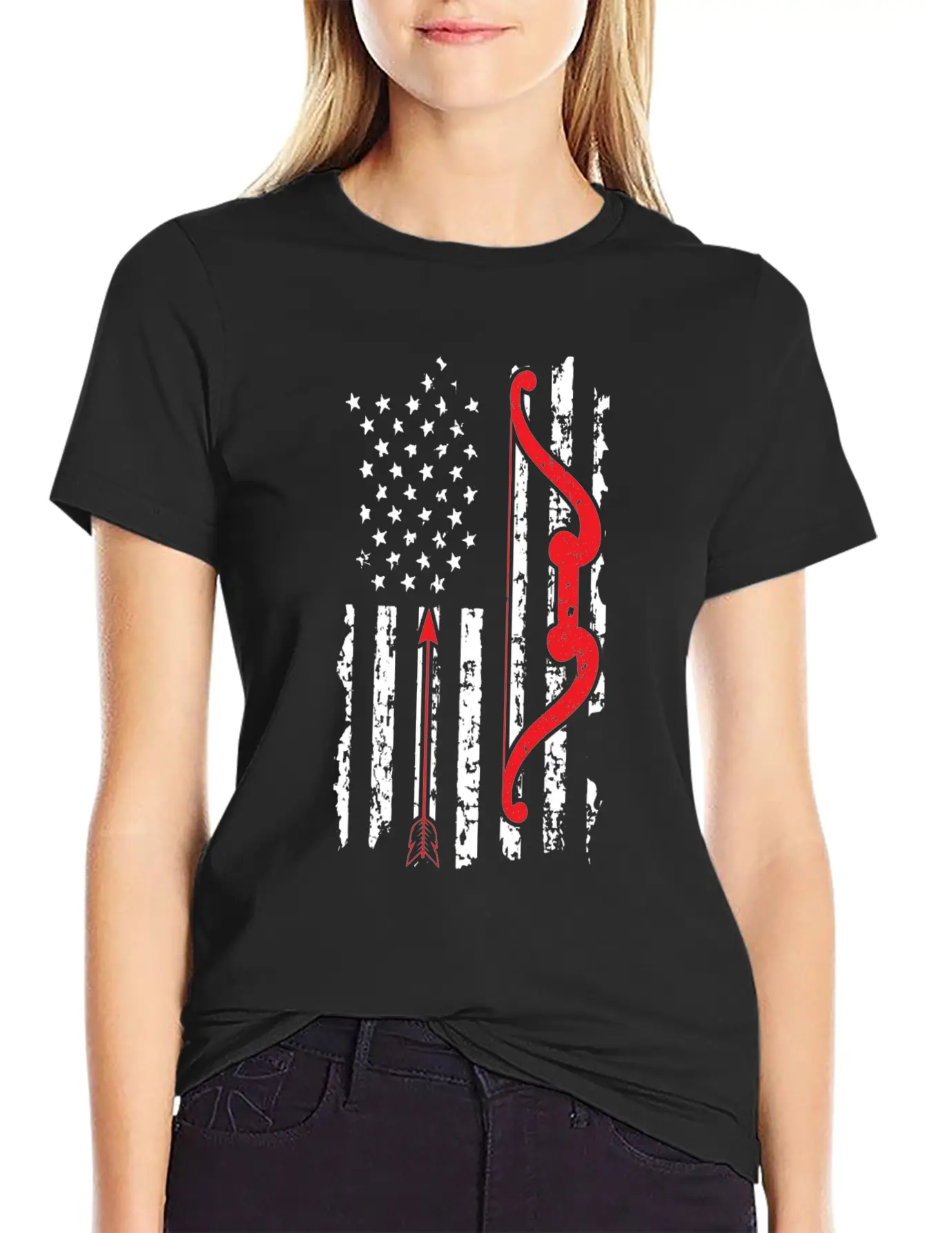 American Flag Hunting Essential Cotton Tee For Daily Outfits – Unisex Style