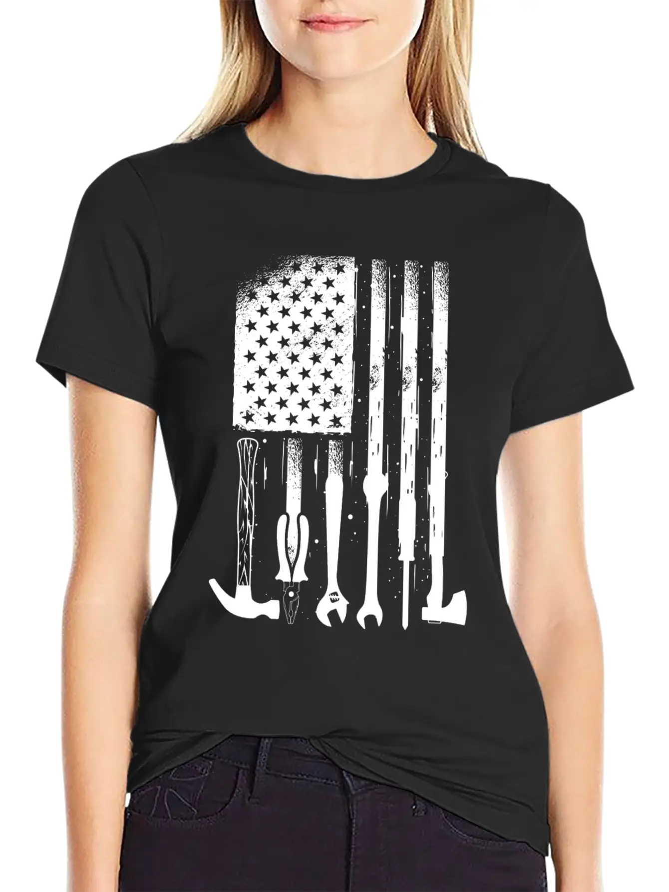 American Flag Mechanic Tools Proud Craftsman USA Unisex Casual T-Shirt – Clean Design For Daily Comfort