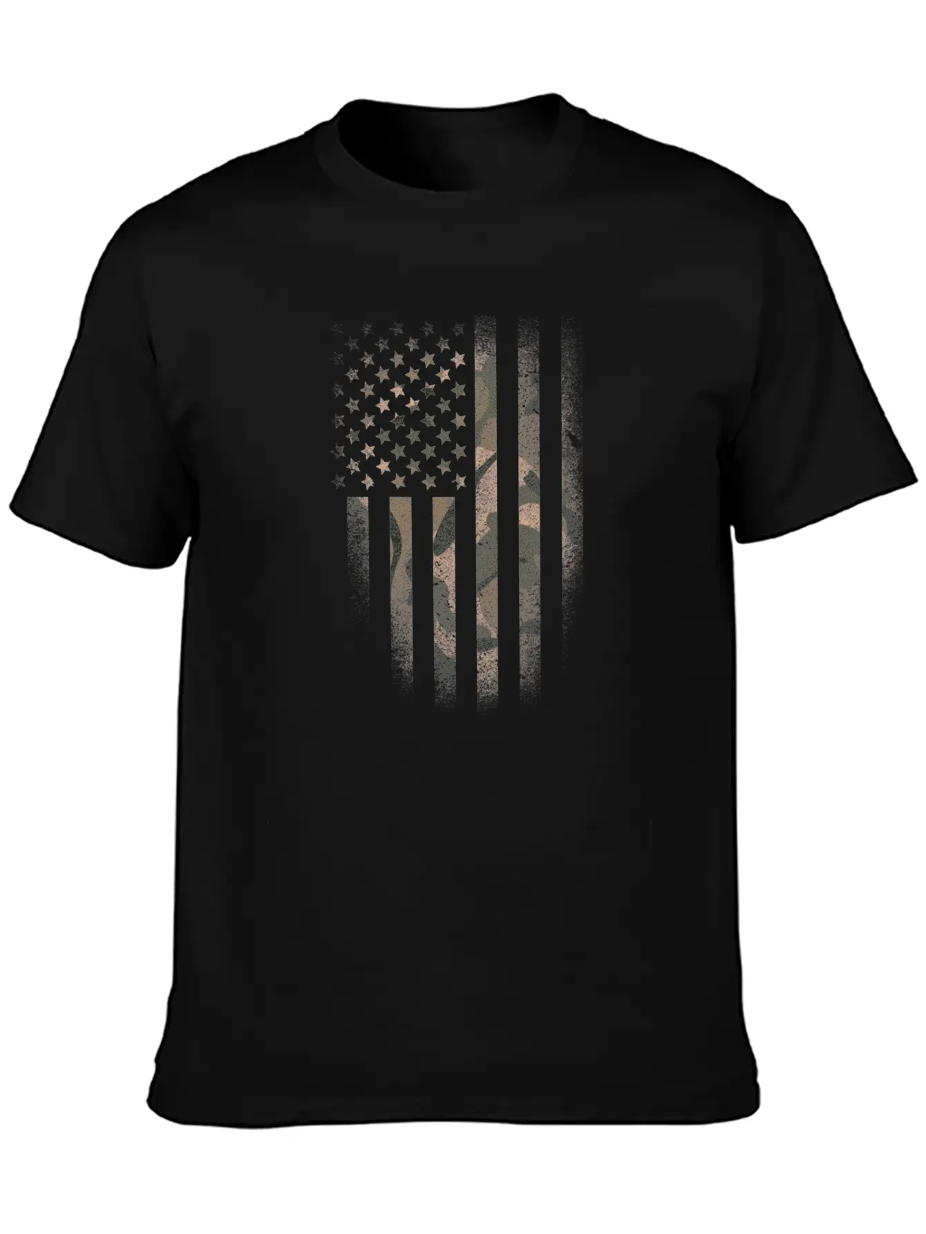 American Flag Military Tactical Camouflage Desert Lightweight Cotton T-Shirt – Daily Comfort Graphic Shirt