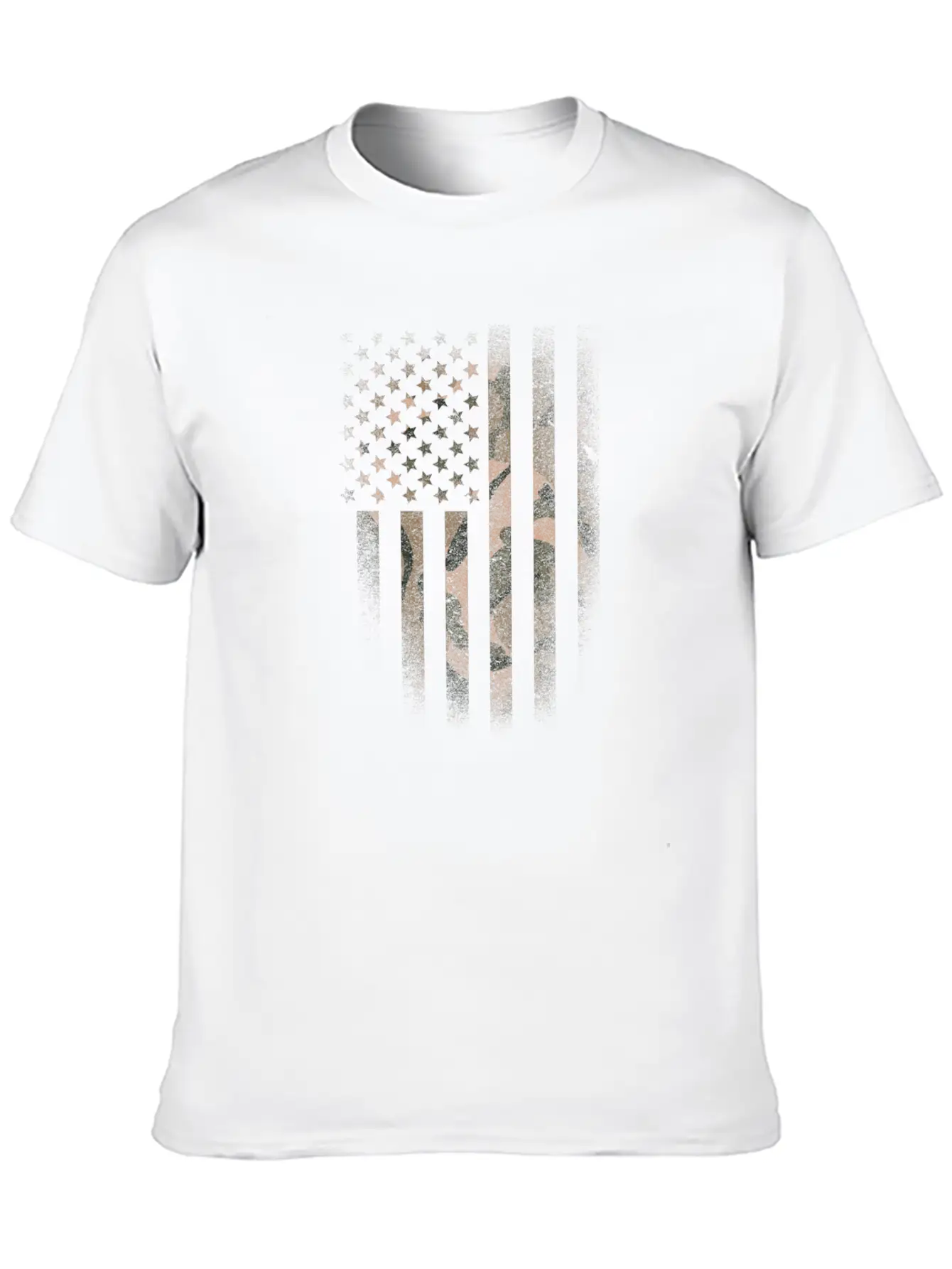 American Flag Military Tactical Camouflage Desert Lightweight Cotton T-Shirt – Daily Comfort Graphic Shirt