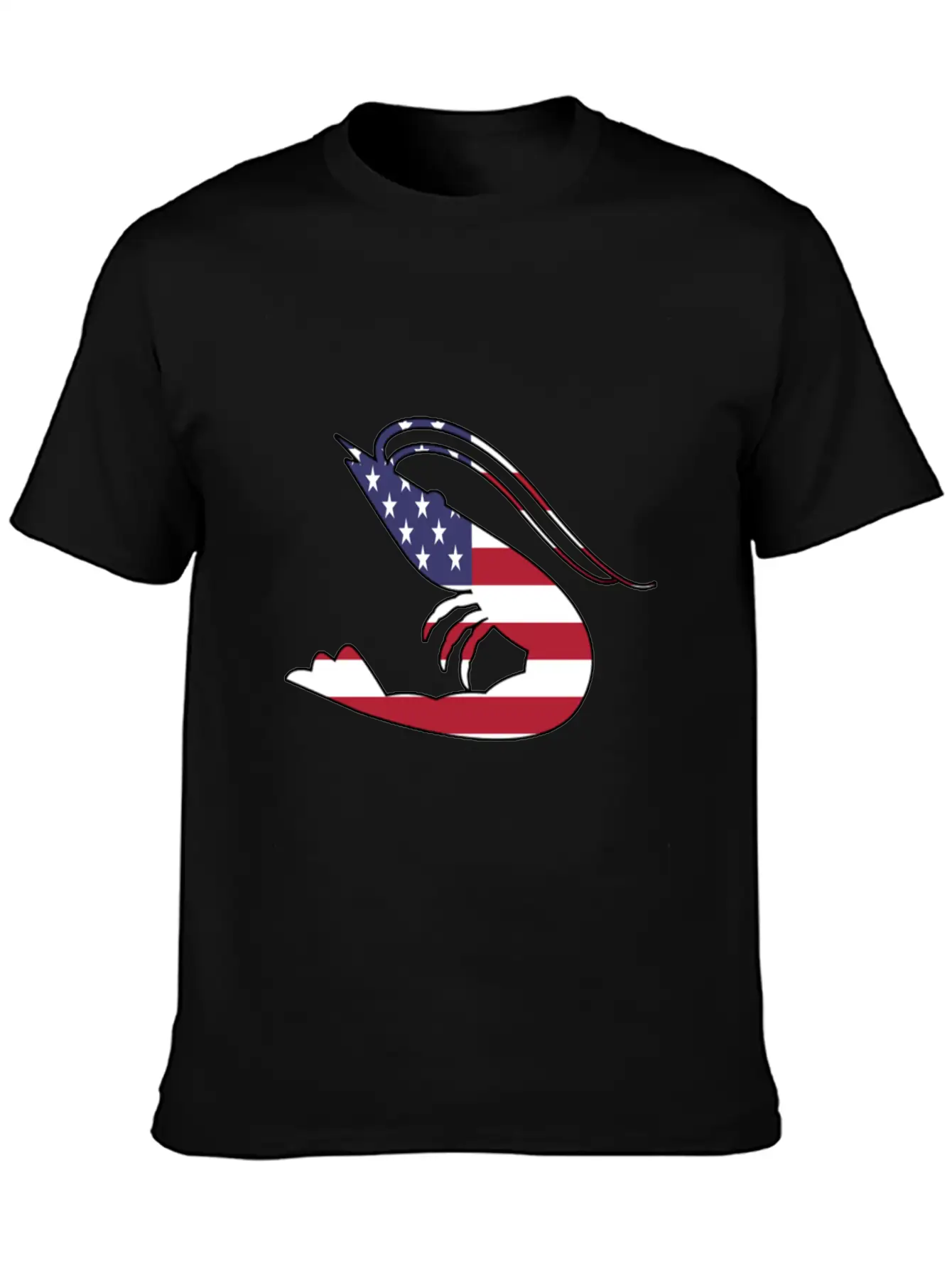 American Flag Shrimp Happy 4th Of July Modern Fit Casual T-Shirt – Clean And Versatile Design