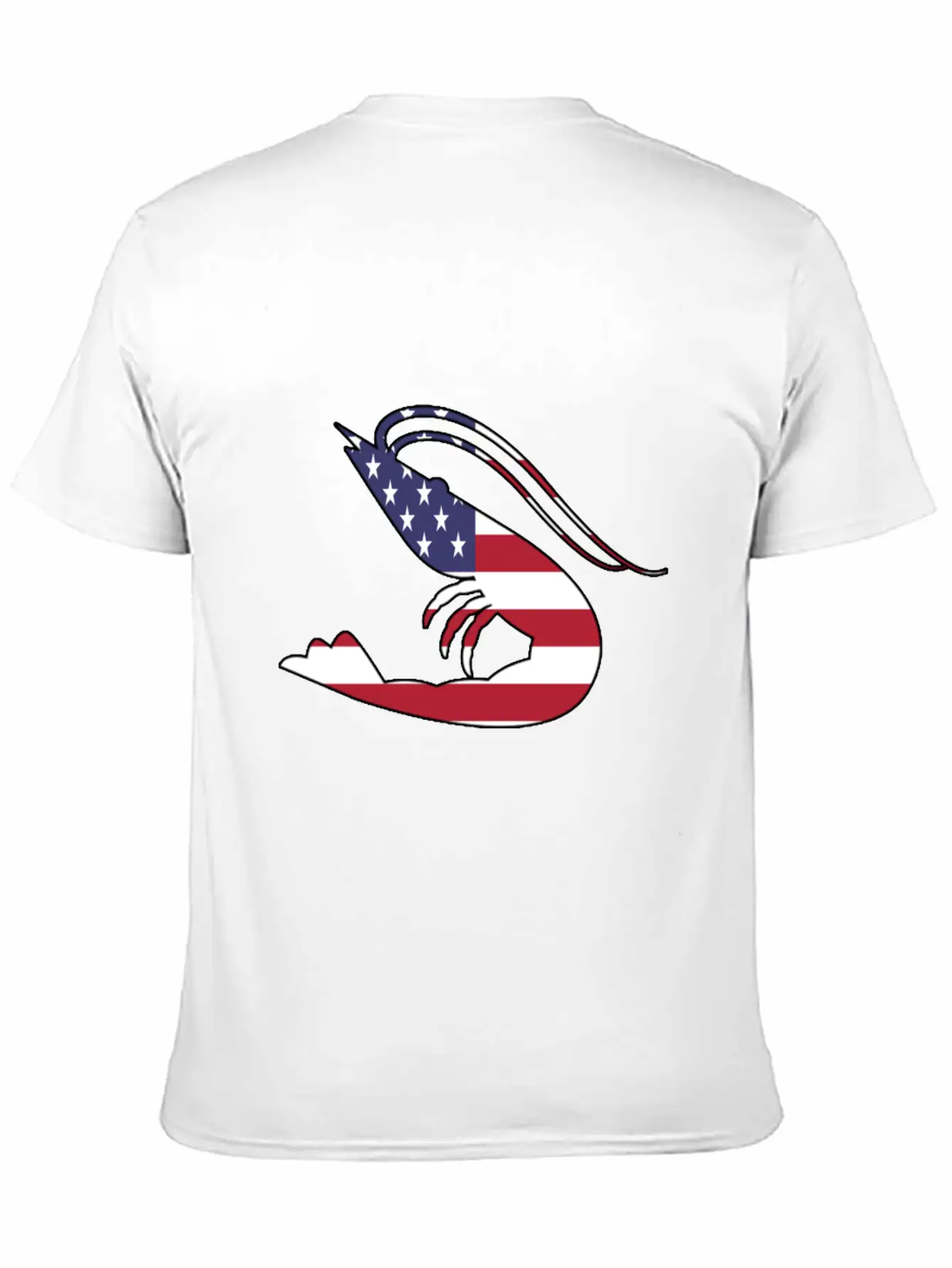 American Flag Shrimp Happy 4th Of July Modern Fit Casual T-Shirt – Clean And Versatile Design