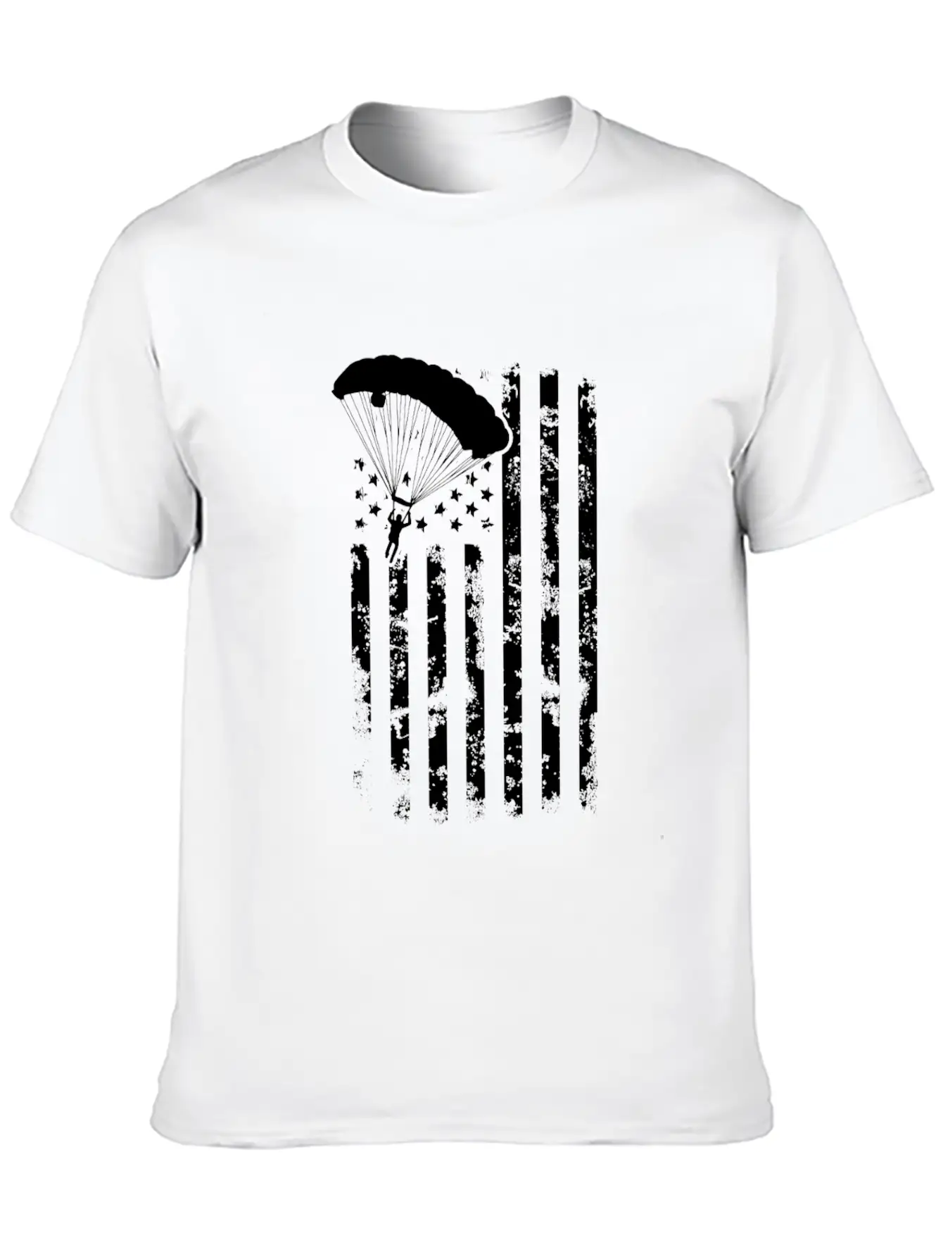 American Flag Skydiving Clothing Vintage Skydiving Relaxed Everyday Tee – Lightweight And Durable Cotton