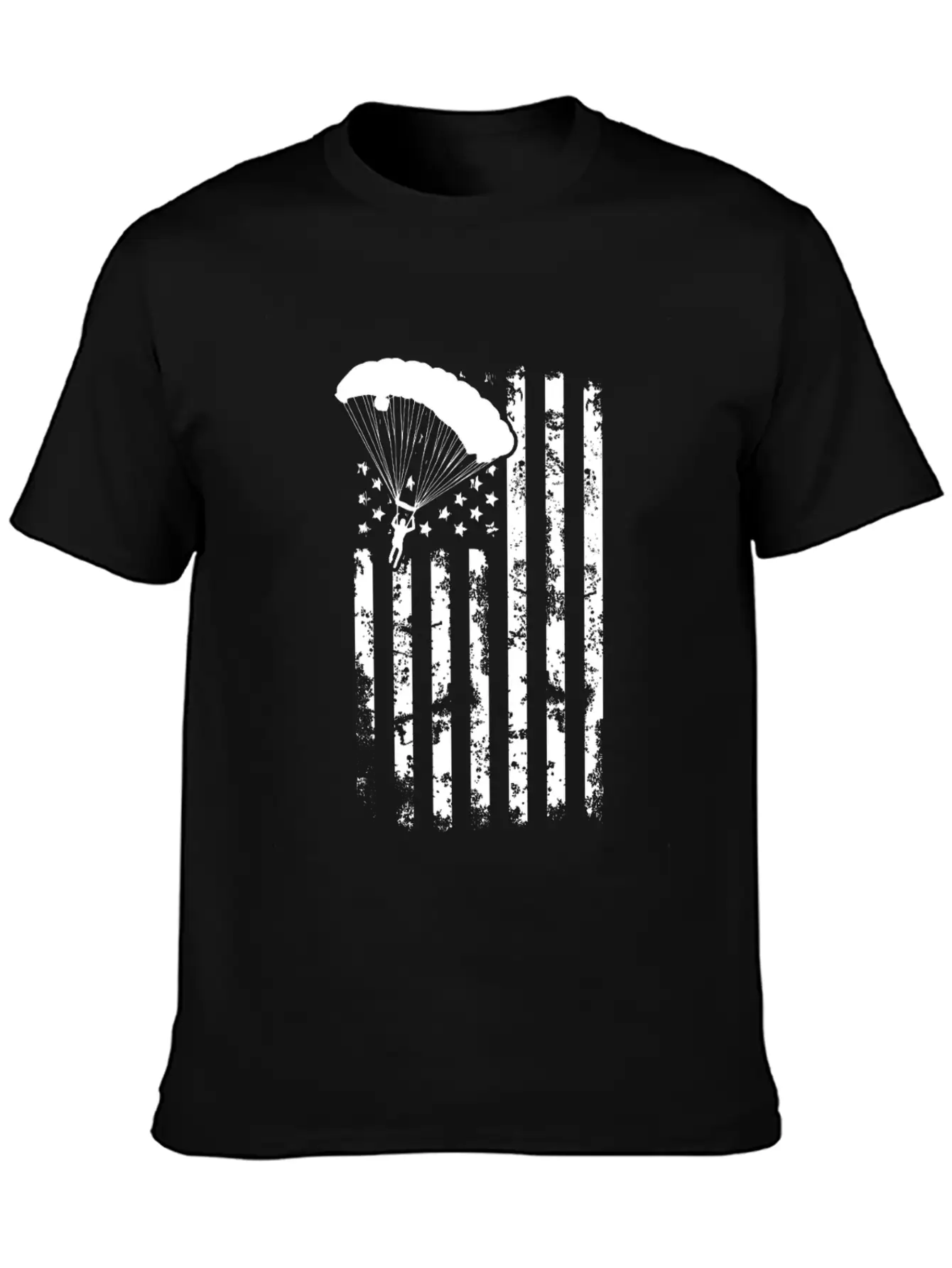 American Flag Skydiving Clothing Vintage Skydiving Relaxed Everyday Tee – Lightweight And Durable Cotton