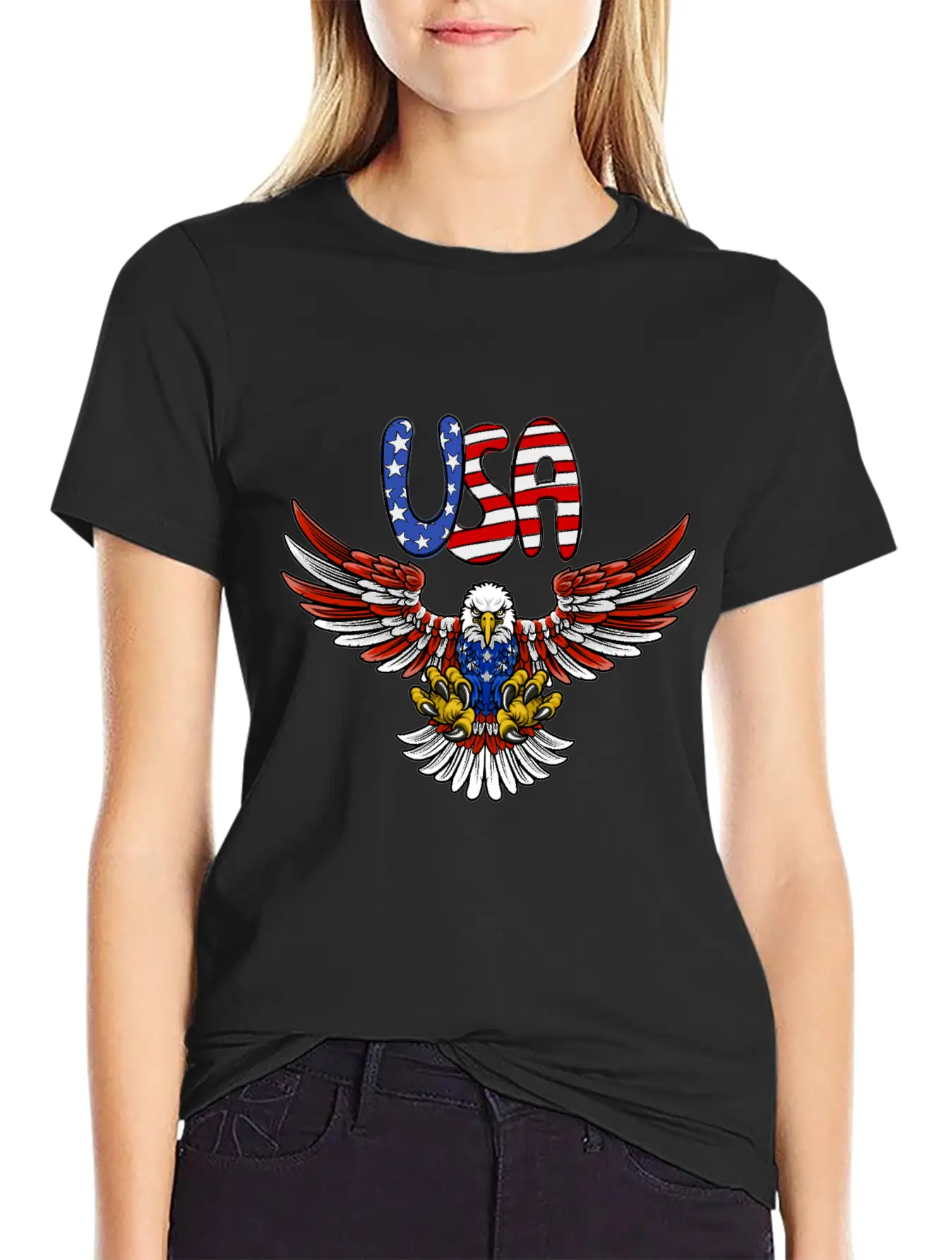 American Flag T-shirt Relaxed Everyday Tee – Lightweight And Durable Cotton