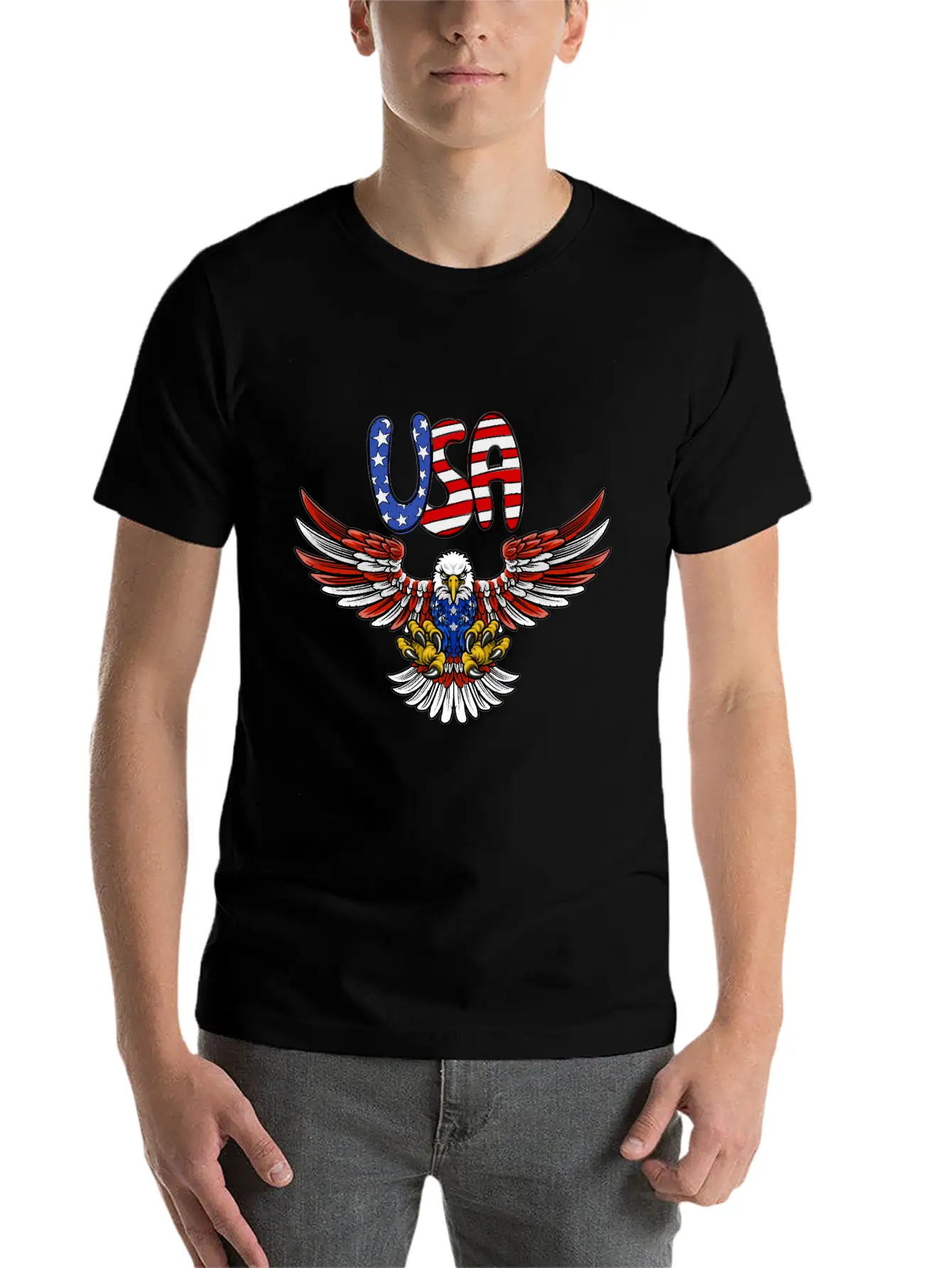 American Flag T-shirt Relaxed Everyday Tee – Lightweight And Durable Cotton