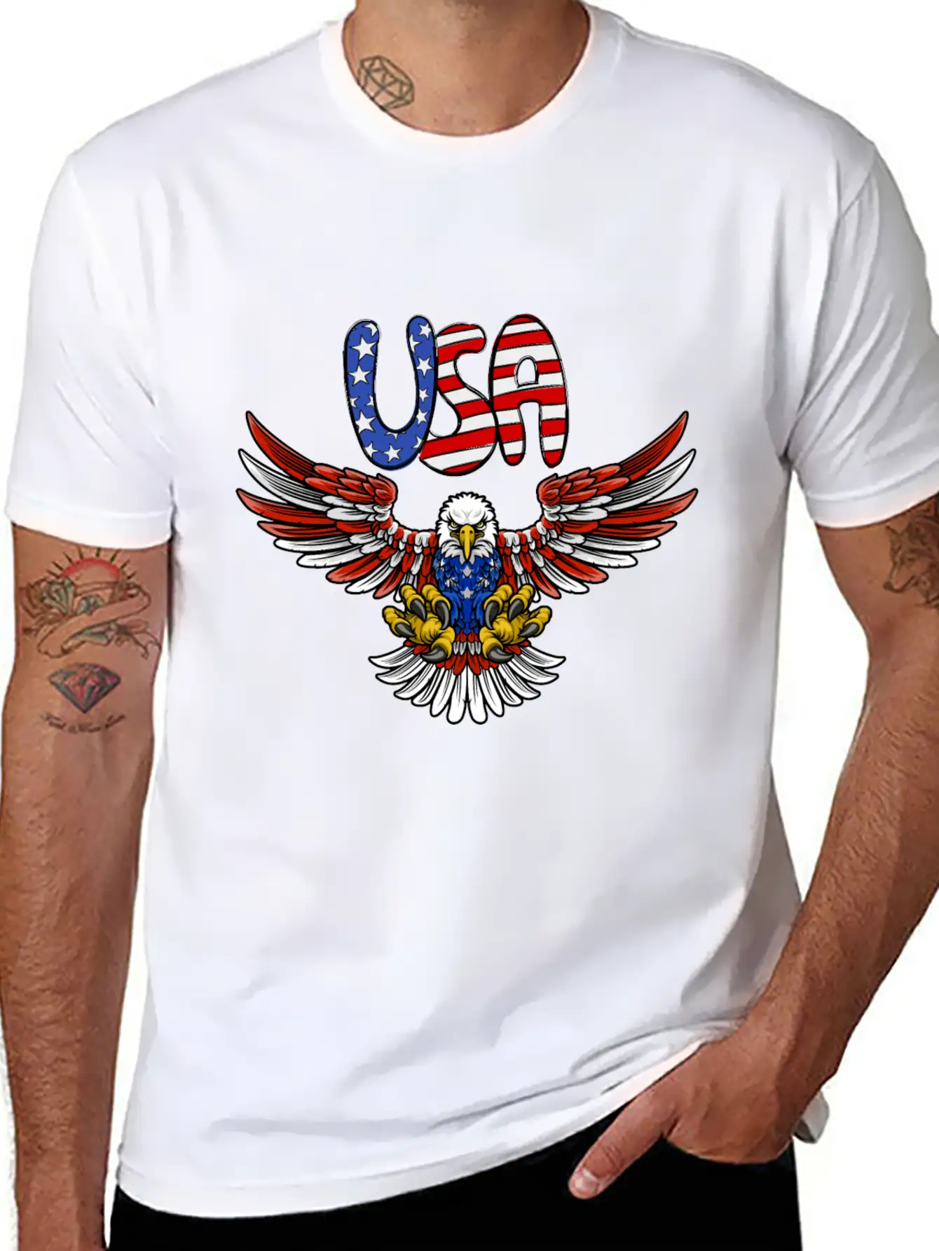 American Flag T-shirt Relaxed Everyday Tee – Lightweight And Durable Cotton