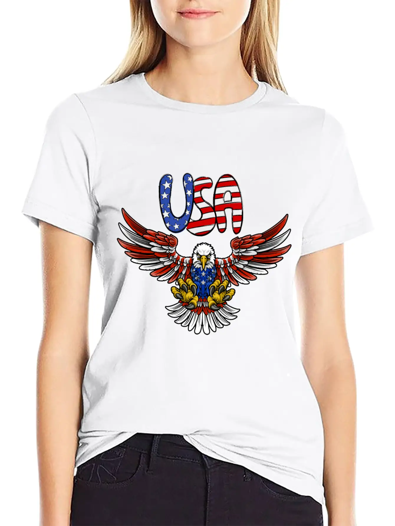 American Flag T-shirt Relaxed Everyday Tee – Lightweight And Durable Cotton
