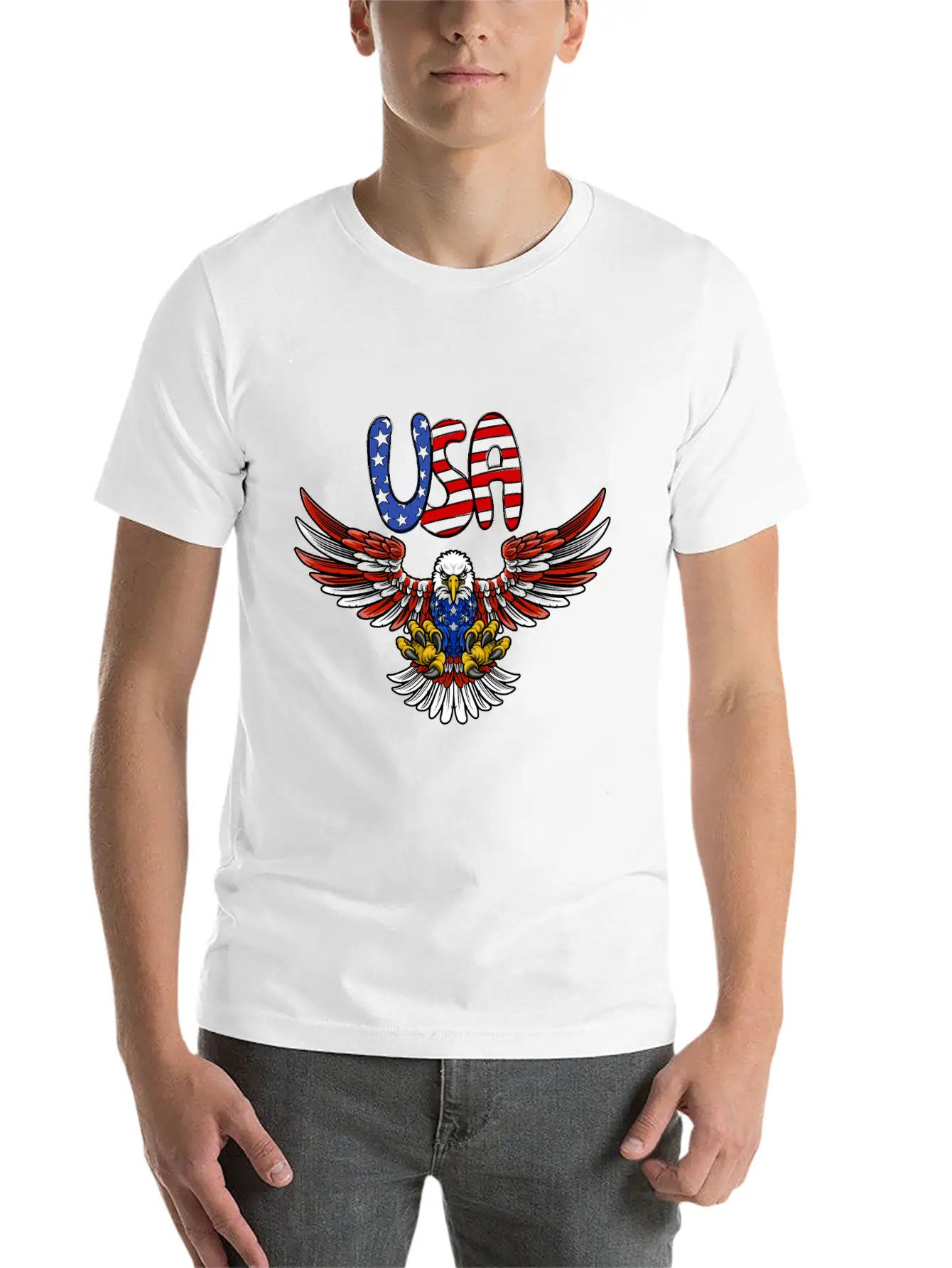 American Flag T-shirt Relaxed Everyday Tee – Lightweight And Durable Cotton