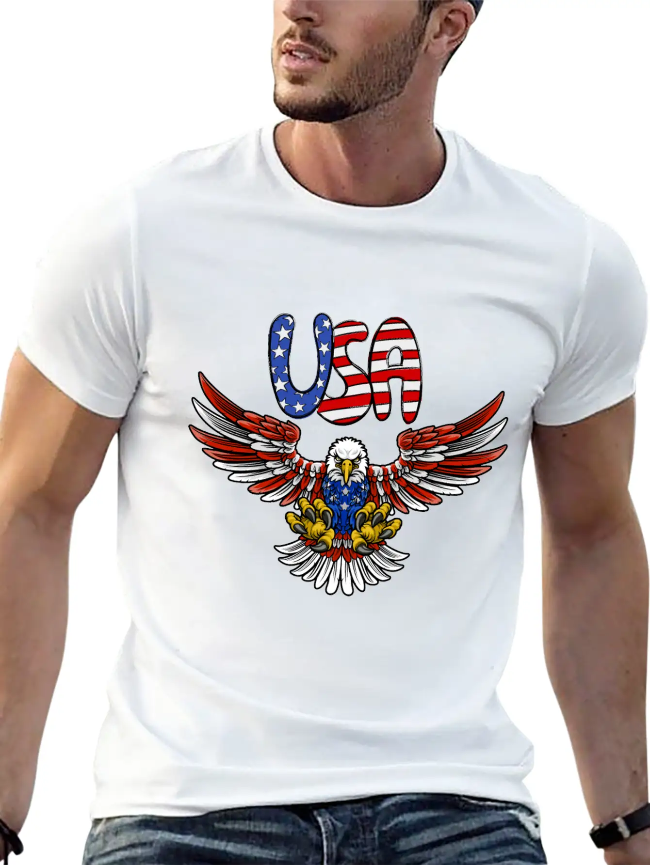 American Flag T-shirt Relaxed Everyday Tee – Lightweight And Durable Cotton