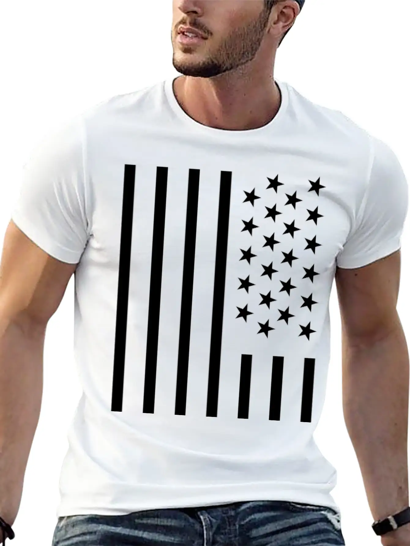 American Flag Unisex Casual T-Shirt – Clean Design For Daily Comfort