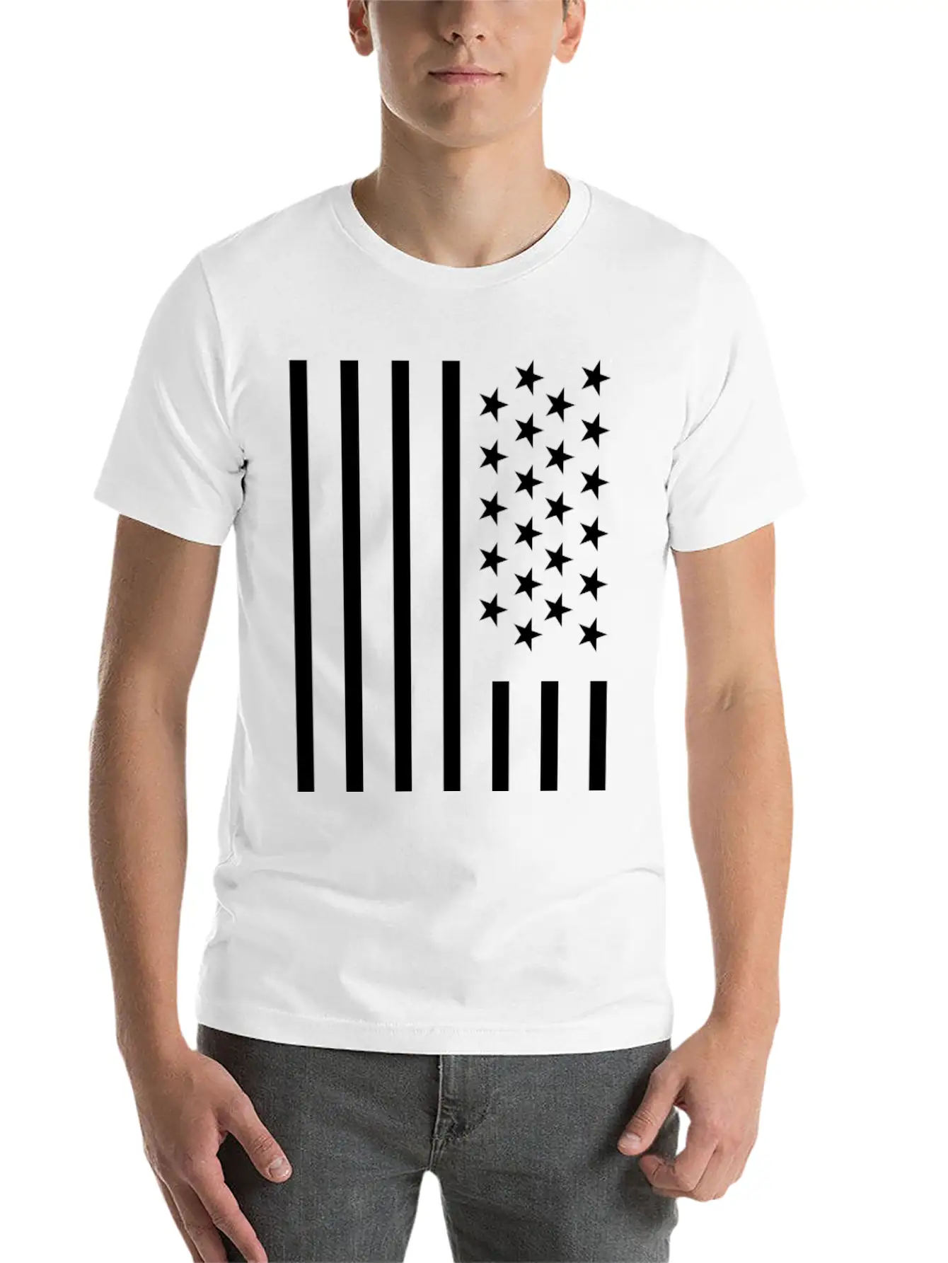 American Flag Unisex Casual T-Shirt – Clean Design For Daily Comfort
