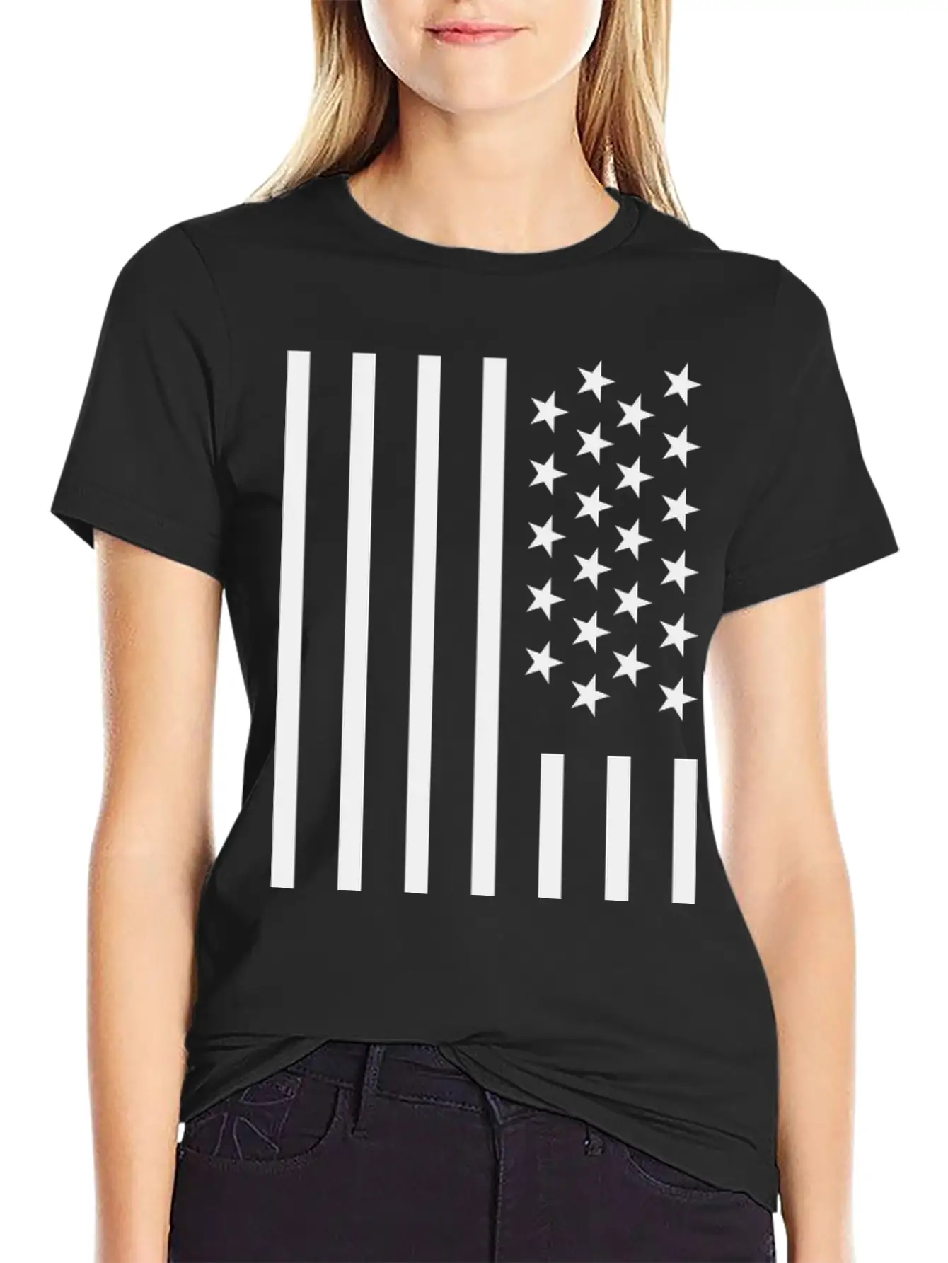 American Flag Unisex Casual T-Shirt – Clean Design For Daily Comfort