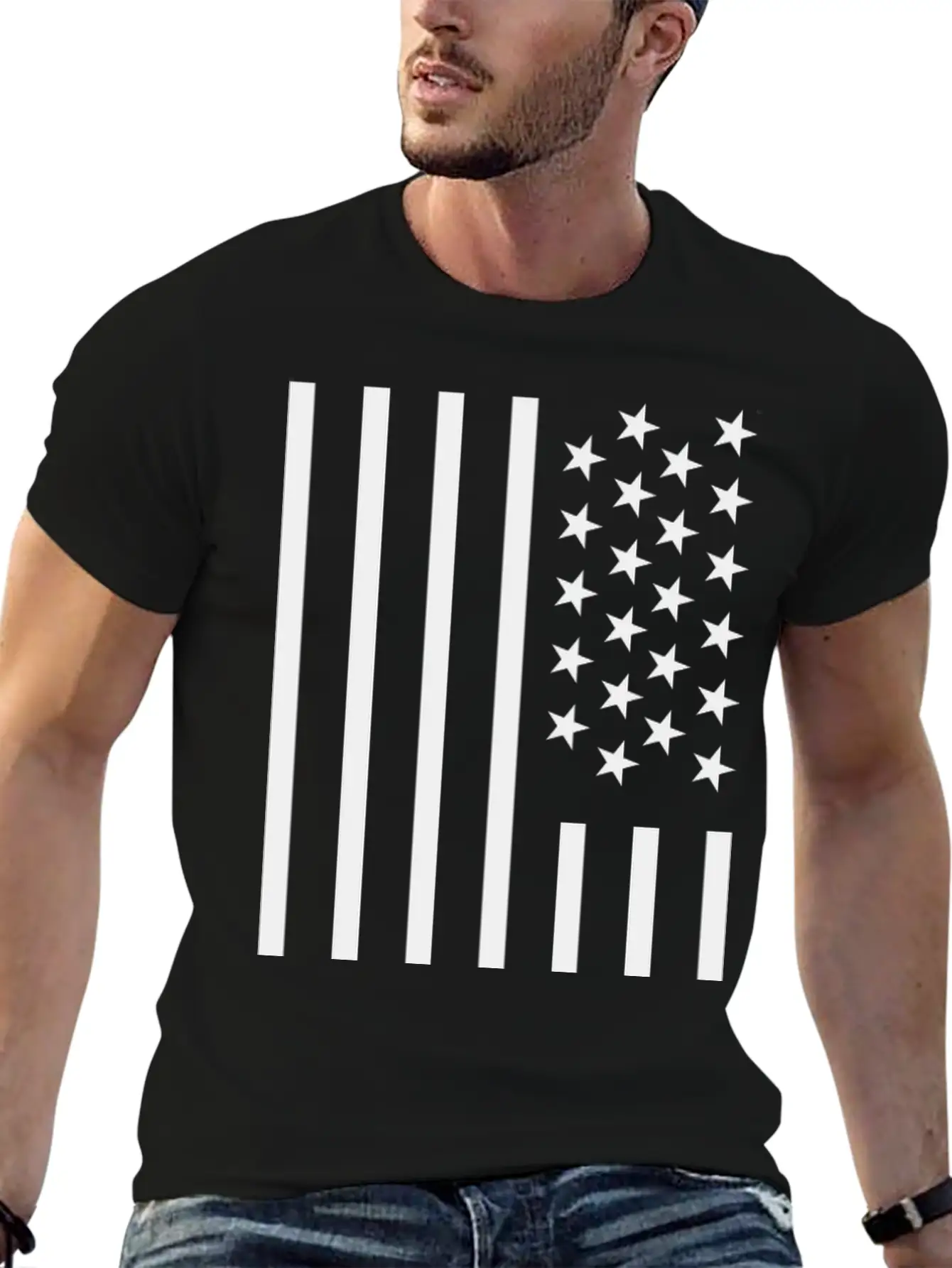 American Flag Unisex Casual T-Shirt – Clean Design For Daily Comfort
