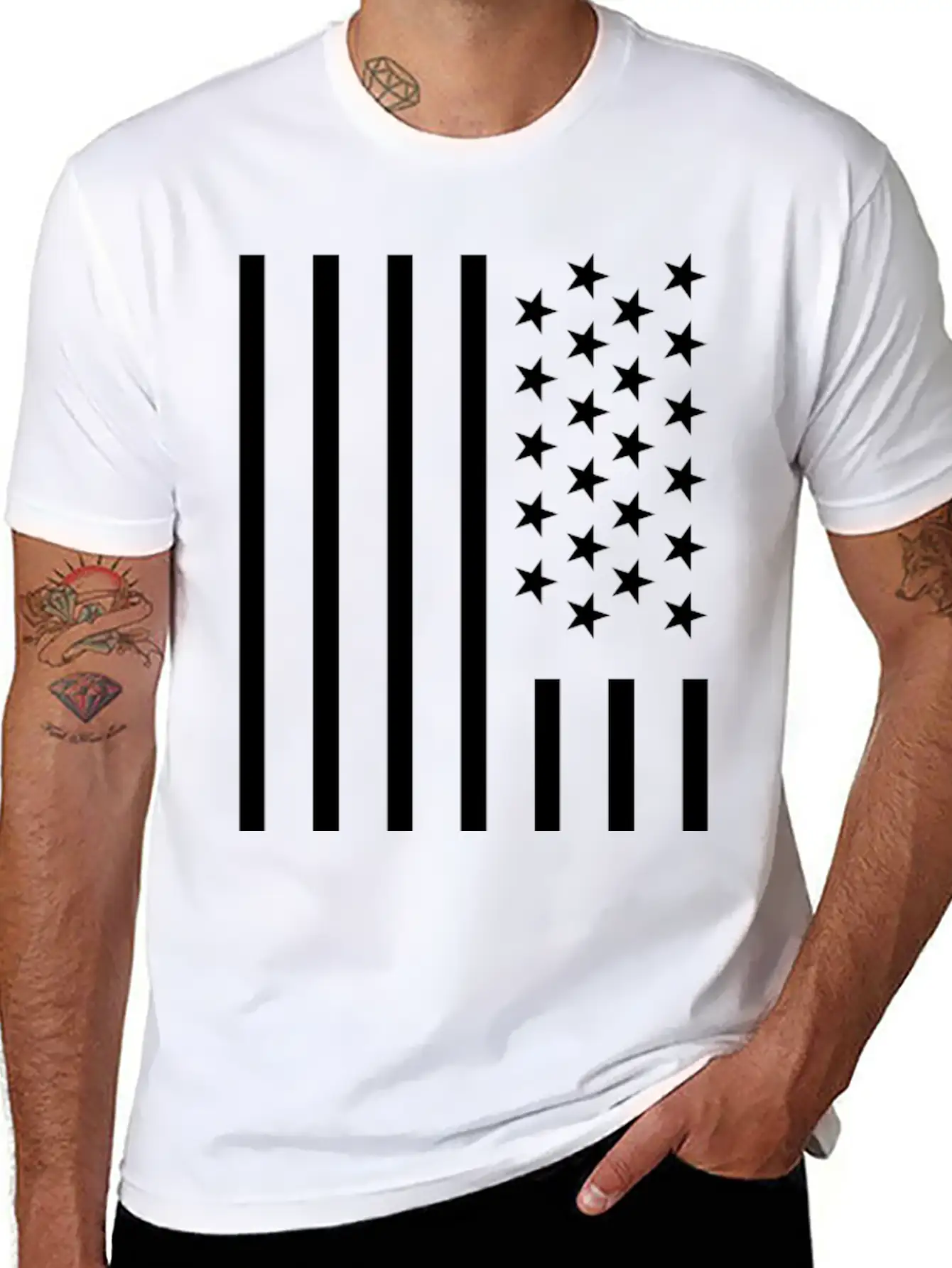 American Flag Unisex Casual T-Shirt – Clean Design For Daily Comfort