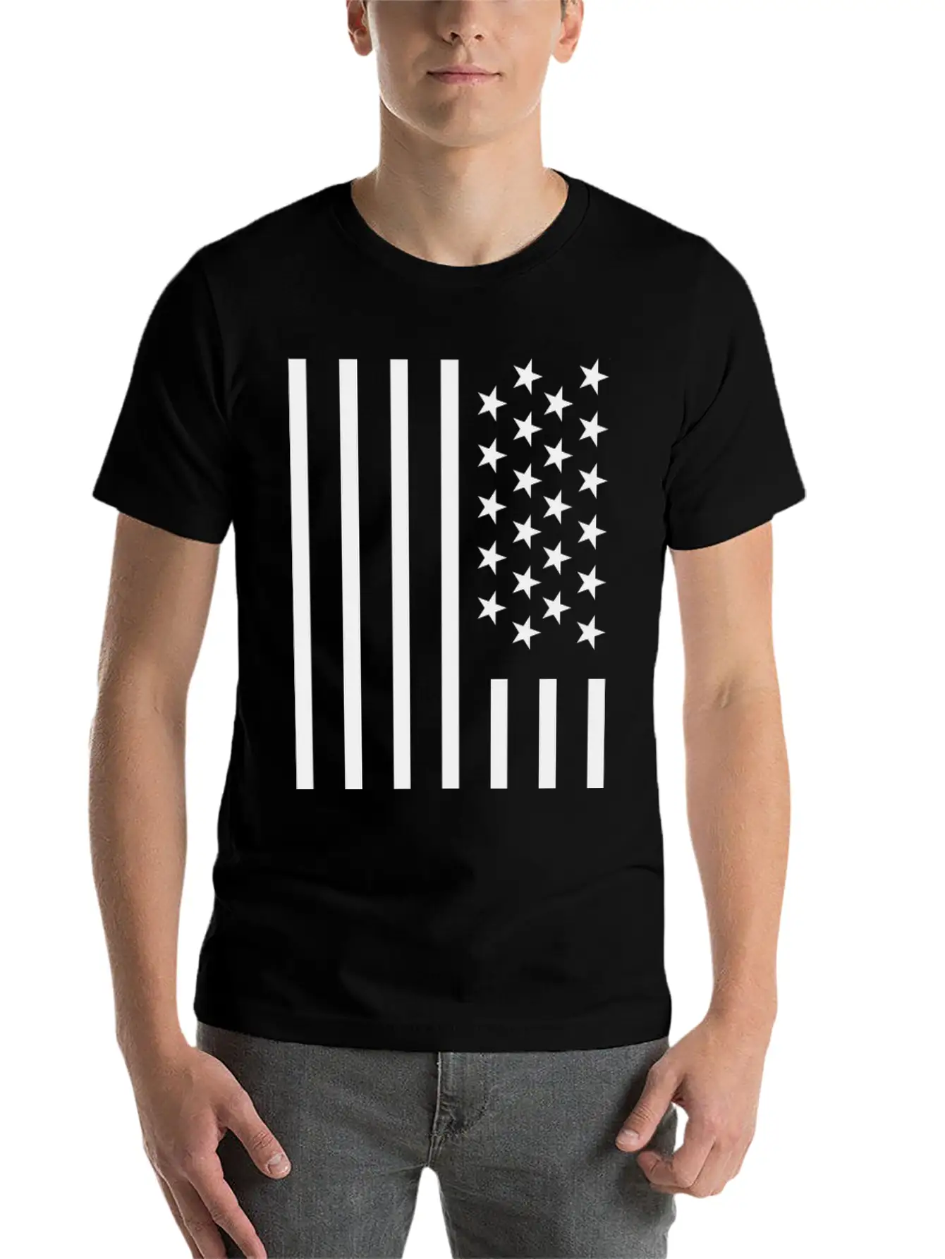 American Flag Unisex Casual T-Shirt – Clean Design For Daily Comfort