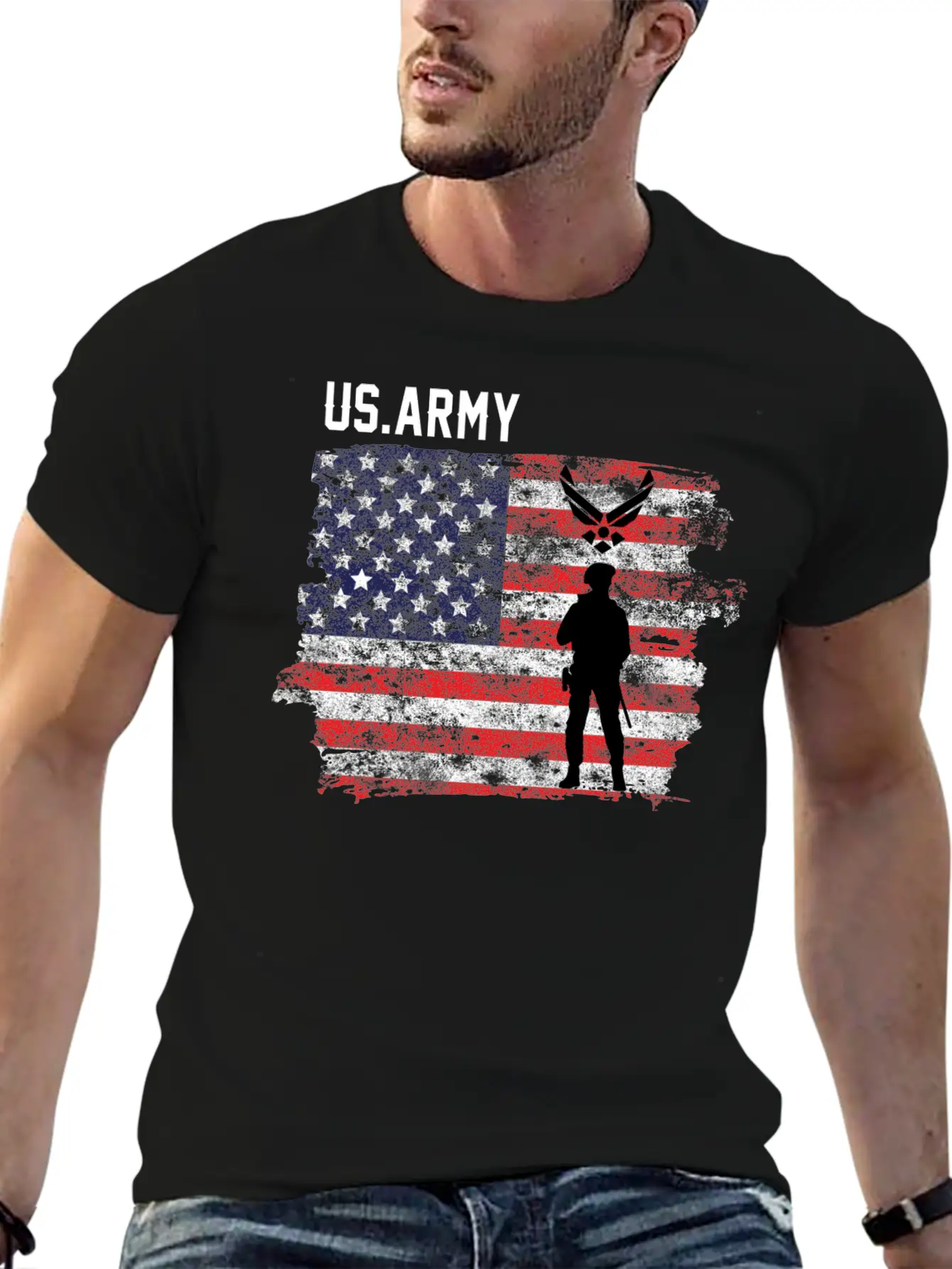 American Flag Veteran Unisex Casual T-Shirt – Clean Design For Daily Comfort
