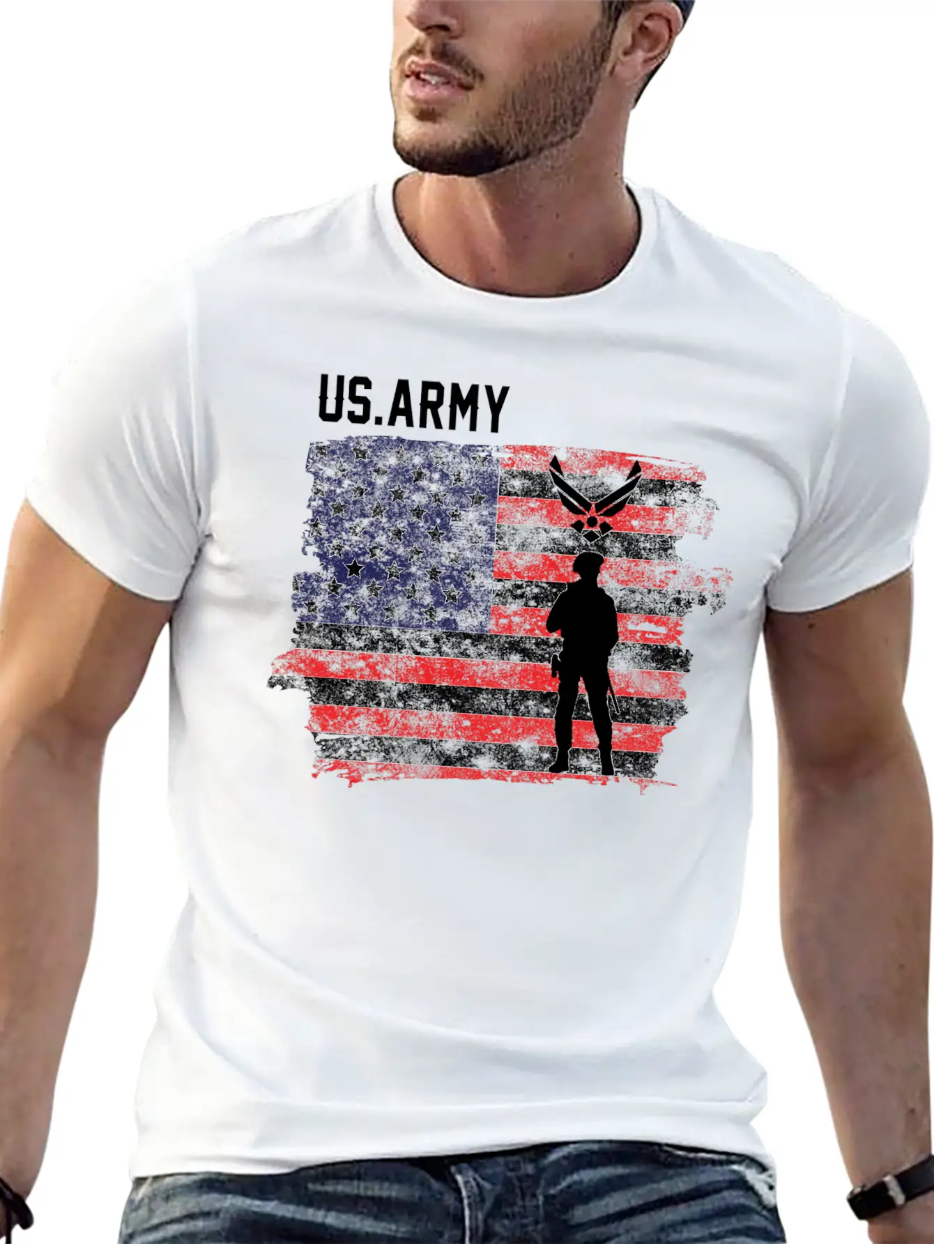 American Flag Veteran Unisex Casual T-Shirt – Clean Design For Daily Comfort