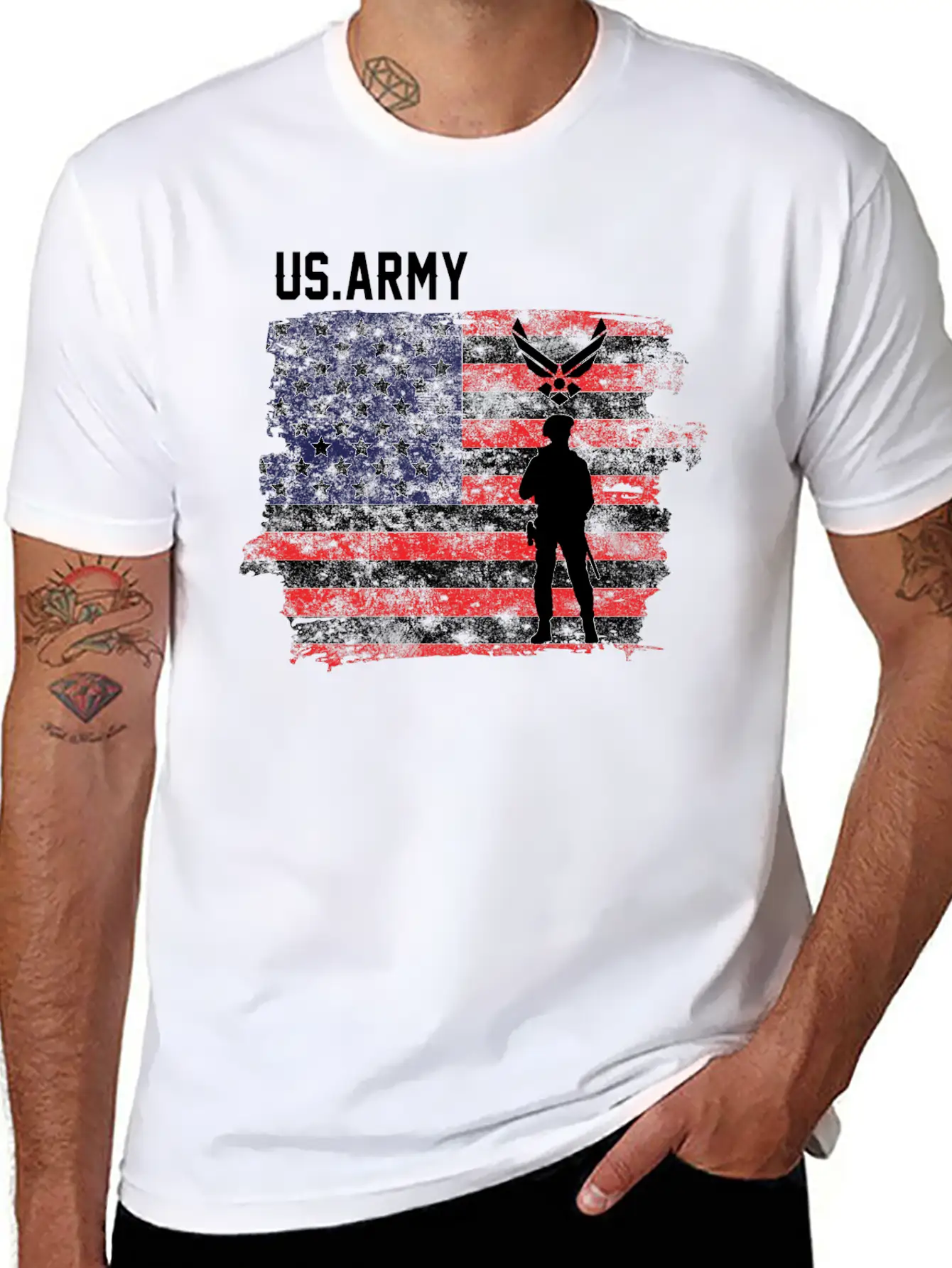 American Flag Veteran Unisex Casual T-Shirt – Clean Design For Daily Comfort