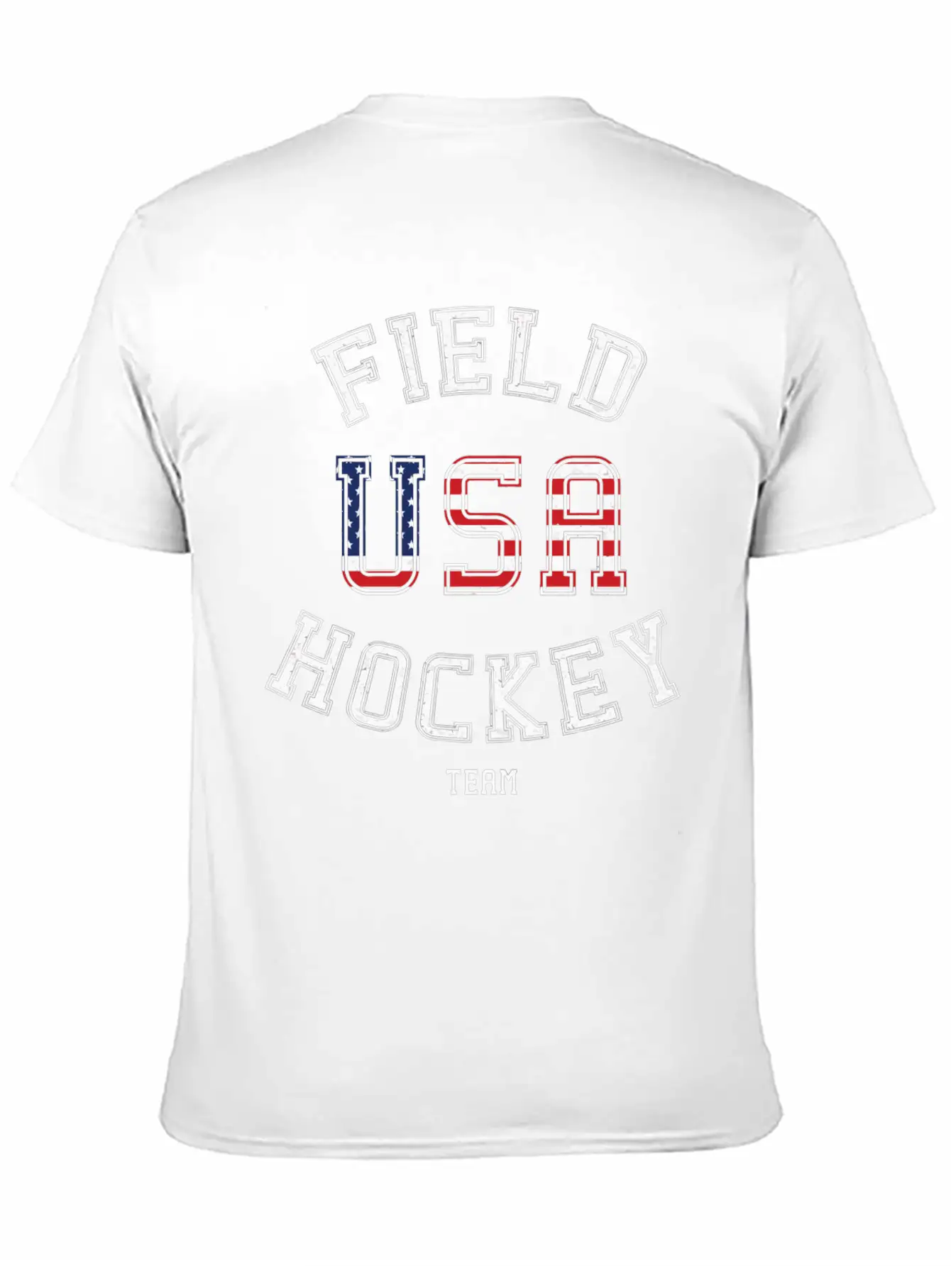 American Flag Vintage Field Hockey Unisex Casual T-Shirt – Clean Design For Daily Comfort