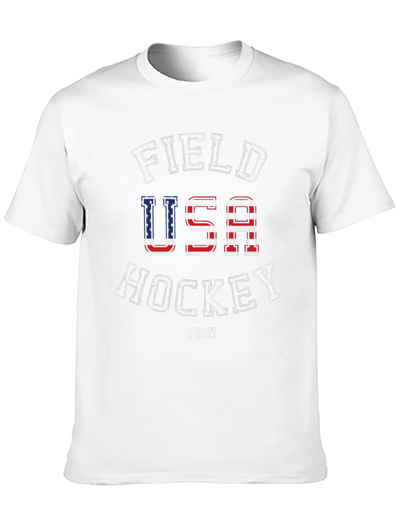 American Flag Vintage Field Hockey Unisex Casual T-Shirt – Clean Design For Daily Comfort