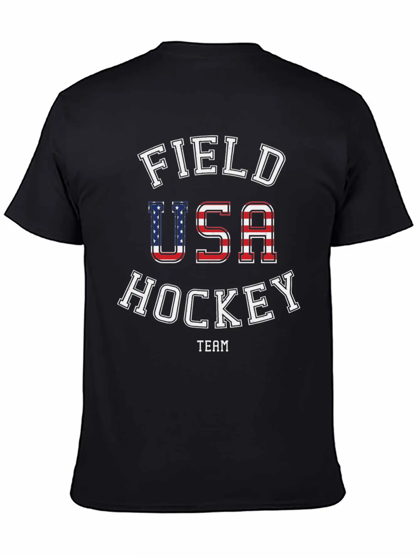 American Flag Vintage Field Hockey Unisex Casual T-Shirt – Clean Design For Daily Comfort