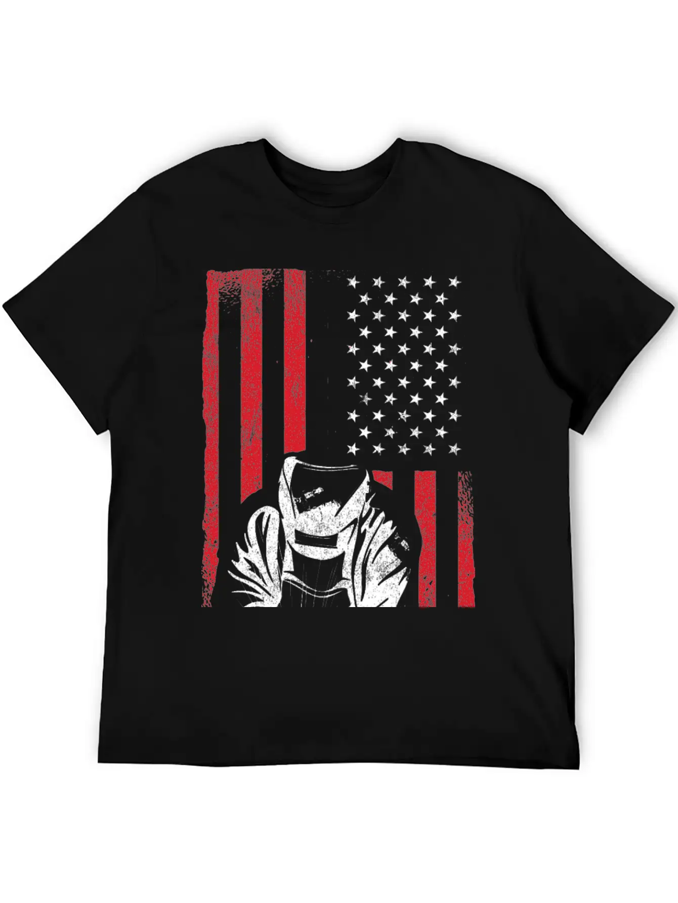 American Flag Weld Welder Welding Unisex Casual T-Shirt ��� Clean Design For Daily Comfort