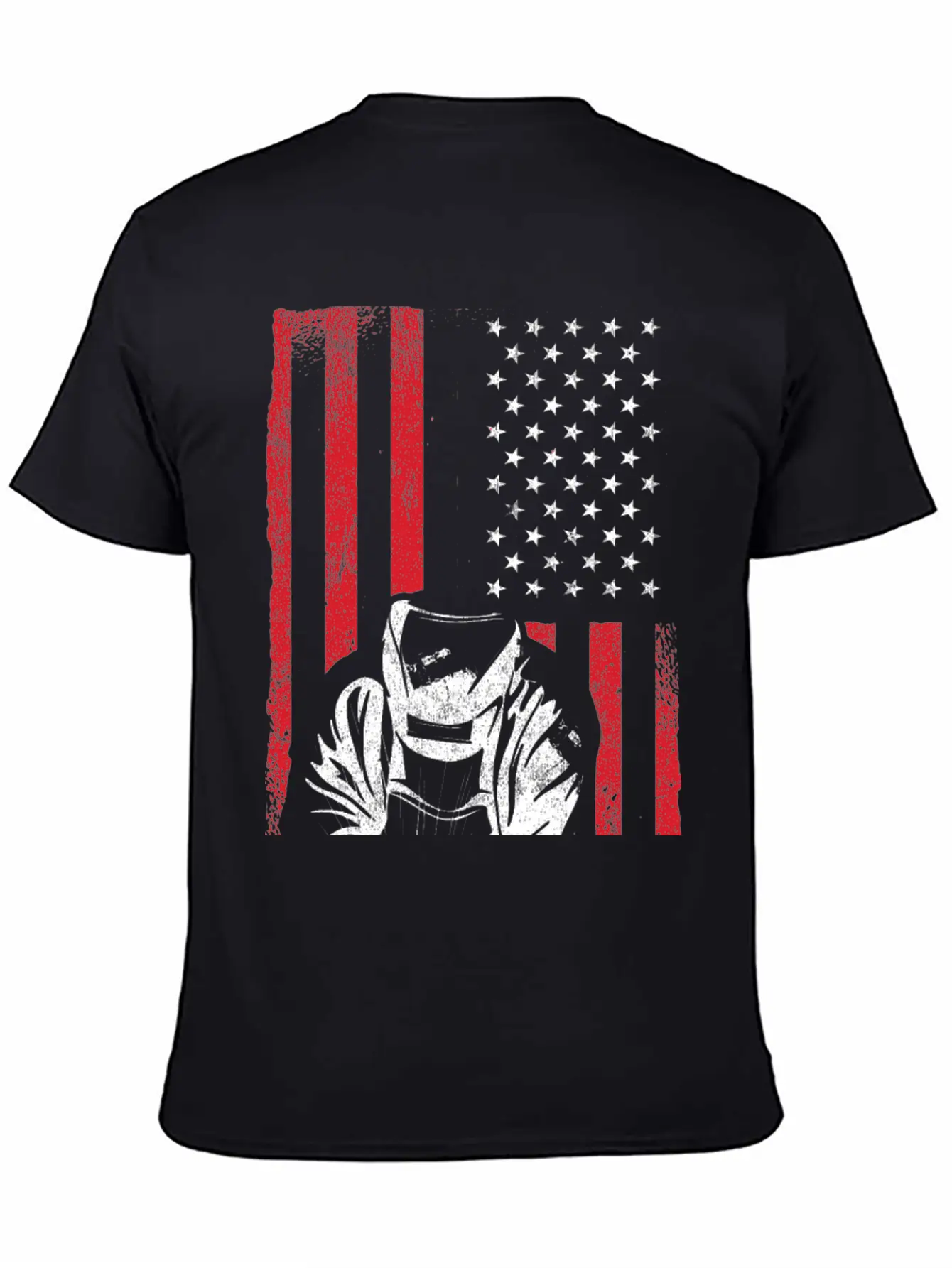 American Flag Weld Welder Welding Unisex Casual T-Shirt ��� Clean Design For Daily Comfort