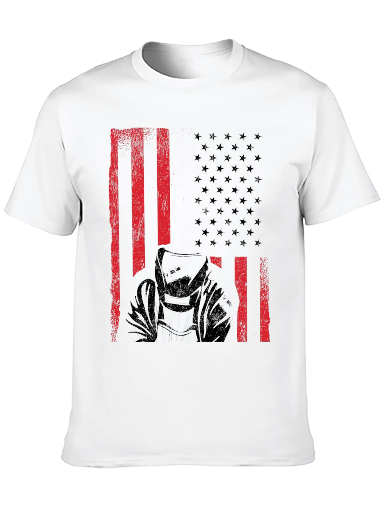 American Flag Weld Welder Welding Unisex Casual T-Shirt ��� Clean Design For Daily Comfort