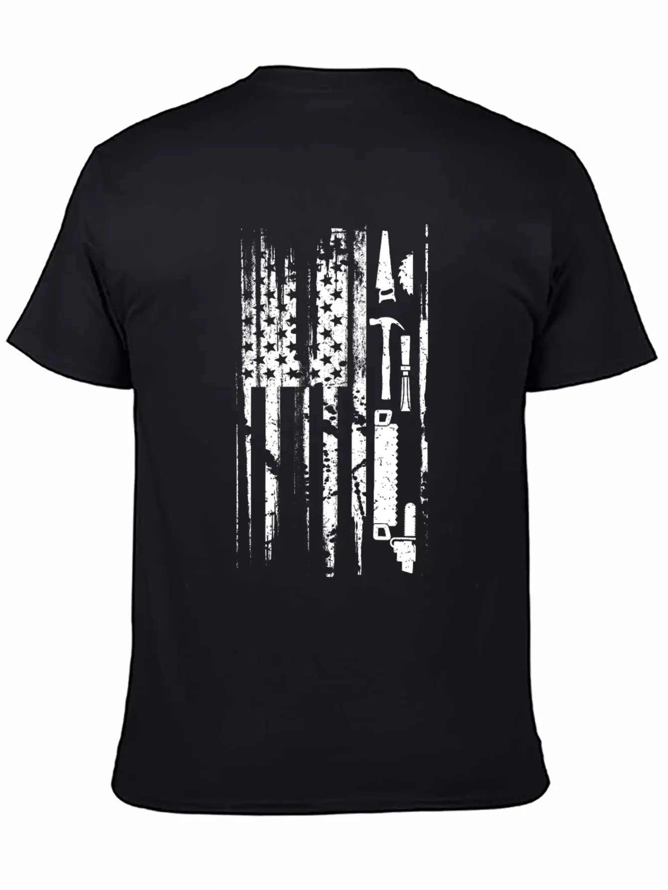American Flag Woodworking Gift Design Carpenter Lightweight Cotton T-Shirt – Daily Comfort Graphic Shirt